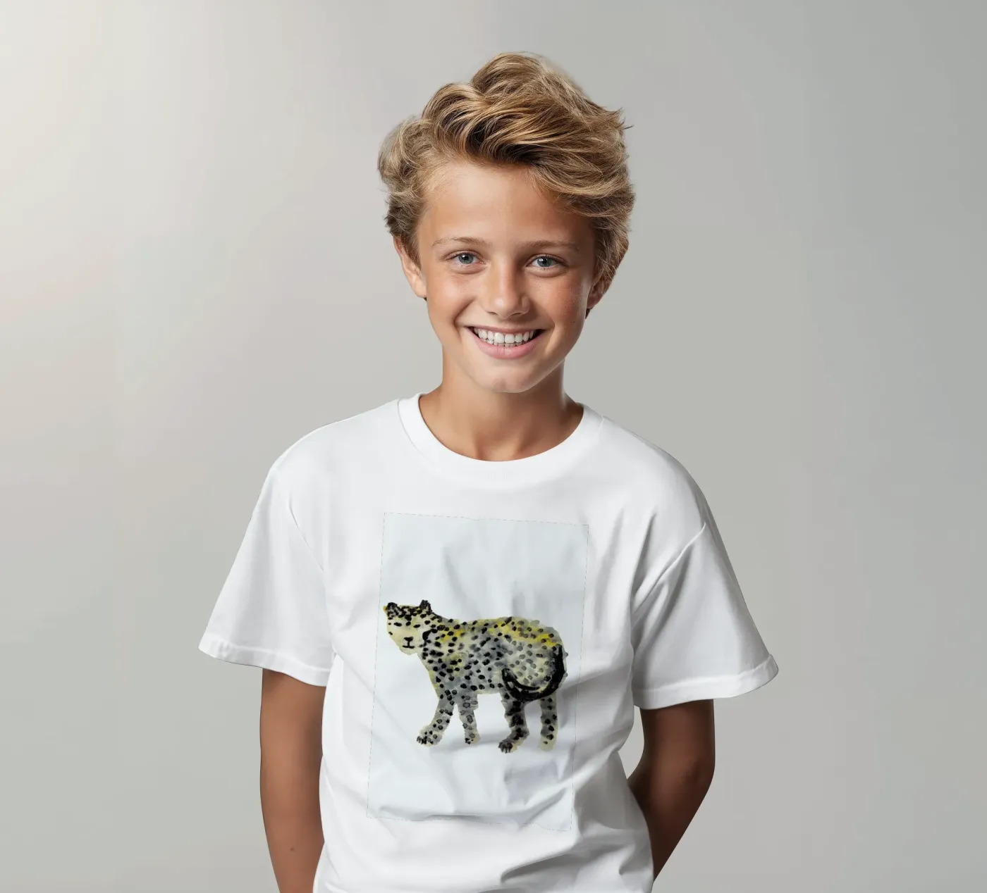 Leopard I kinder t-shirt van Farina Kuklinski