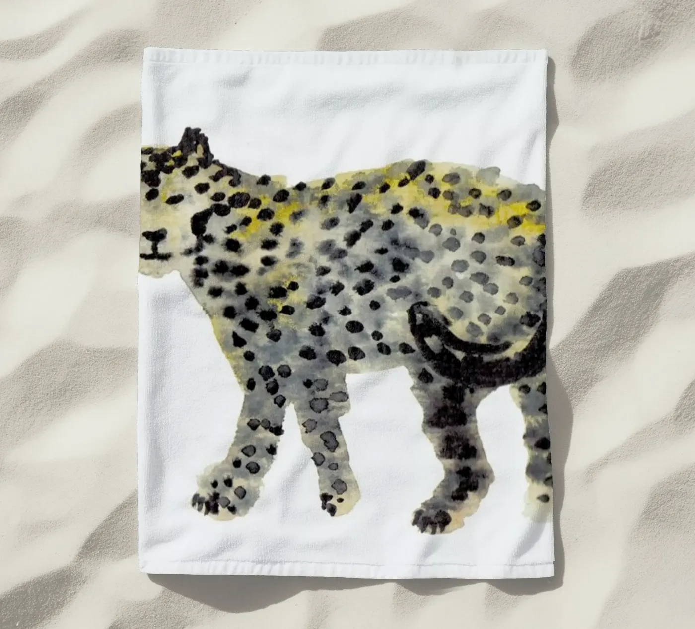 Leopard I strandhanddoek van Farina Kuklinski