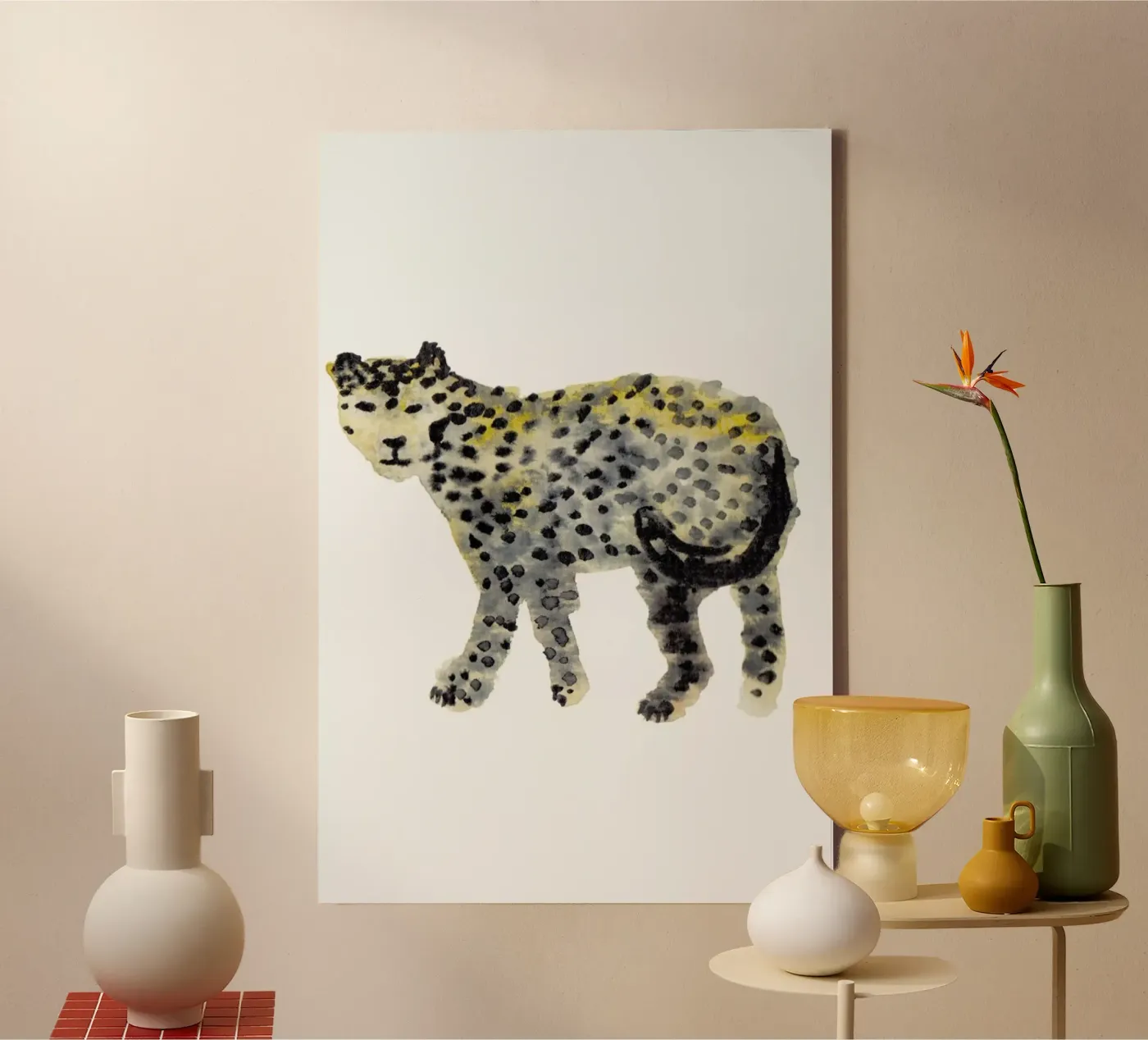 Leopard I canvas by Farina Kuklinski