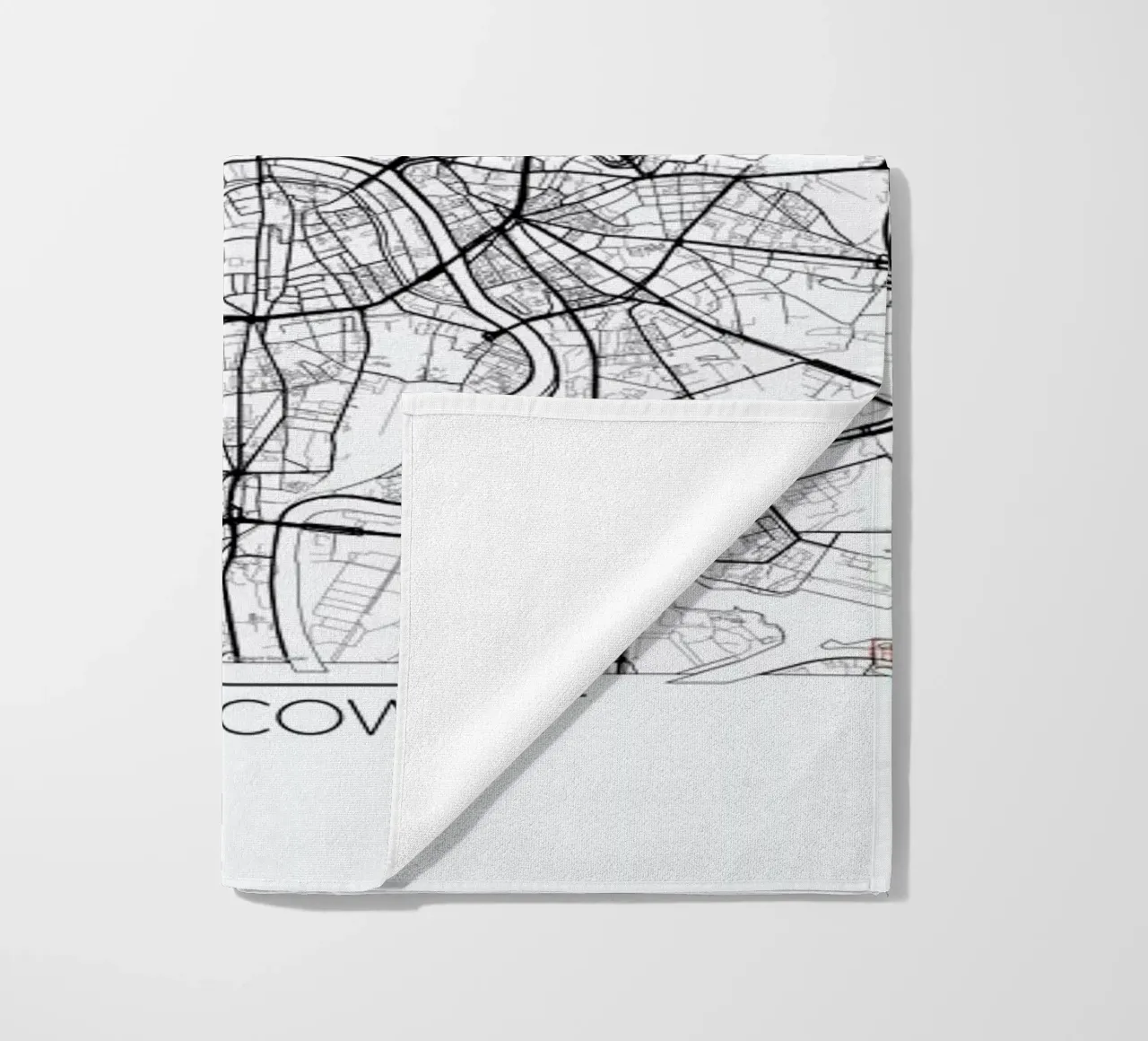 Moscow Minimal beach towel by Hubert Roguski