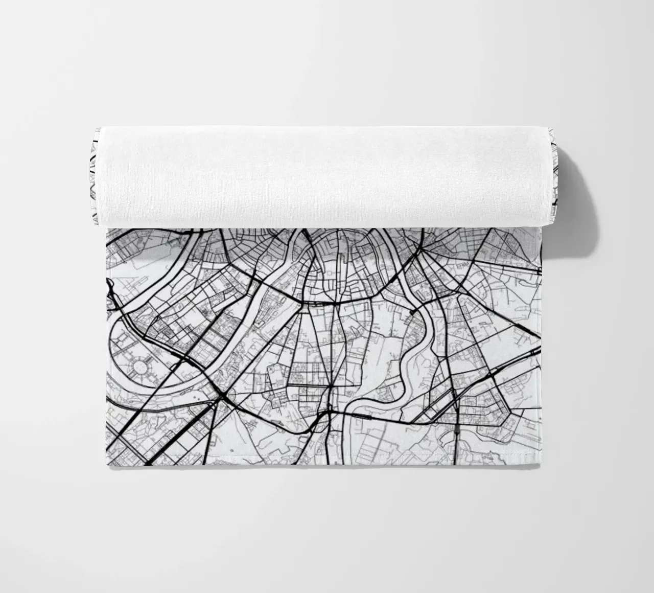 Moscow Minimal beach towel by Hubert Roguski