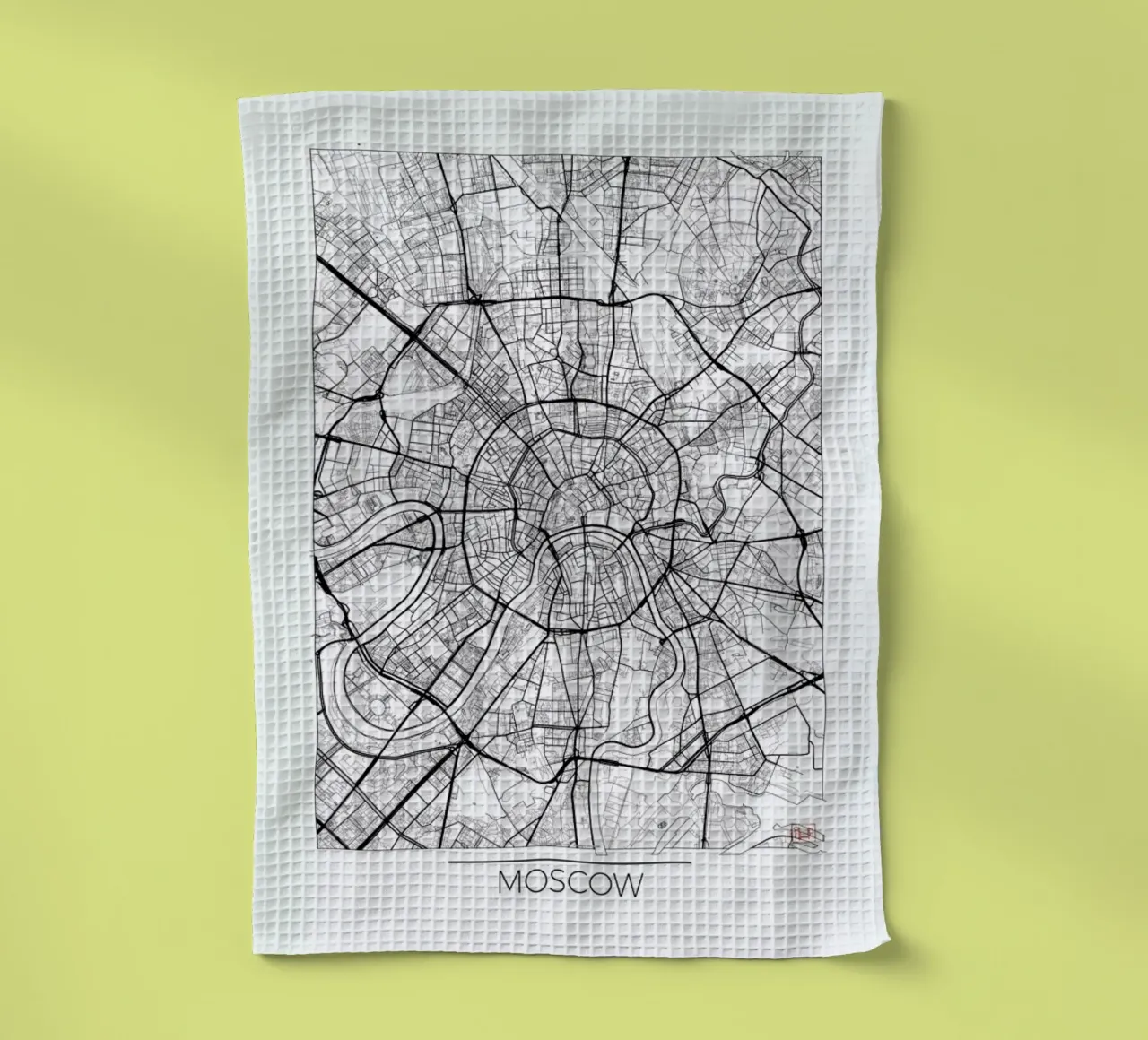 Moscow Minimal tea towel by Hubert Roguski