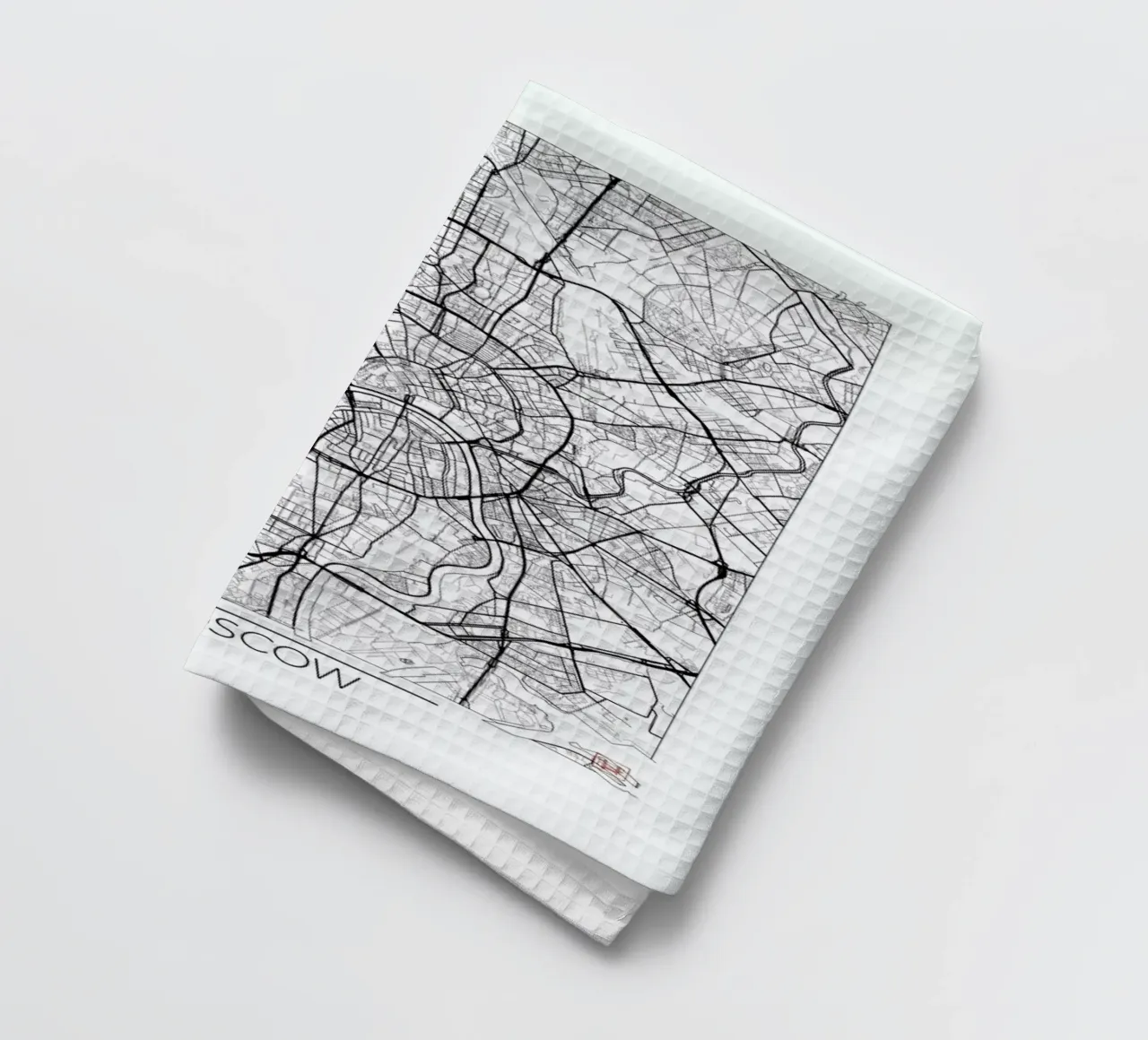 Moscow Minimal tea towel by Hubert Roguski