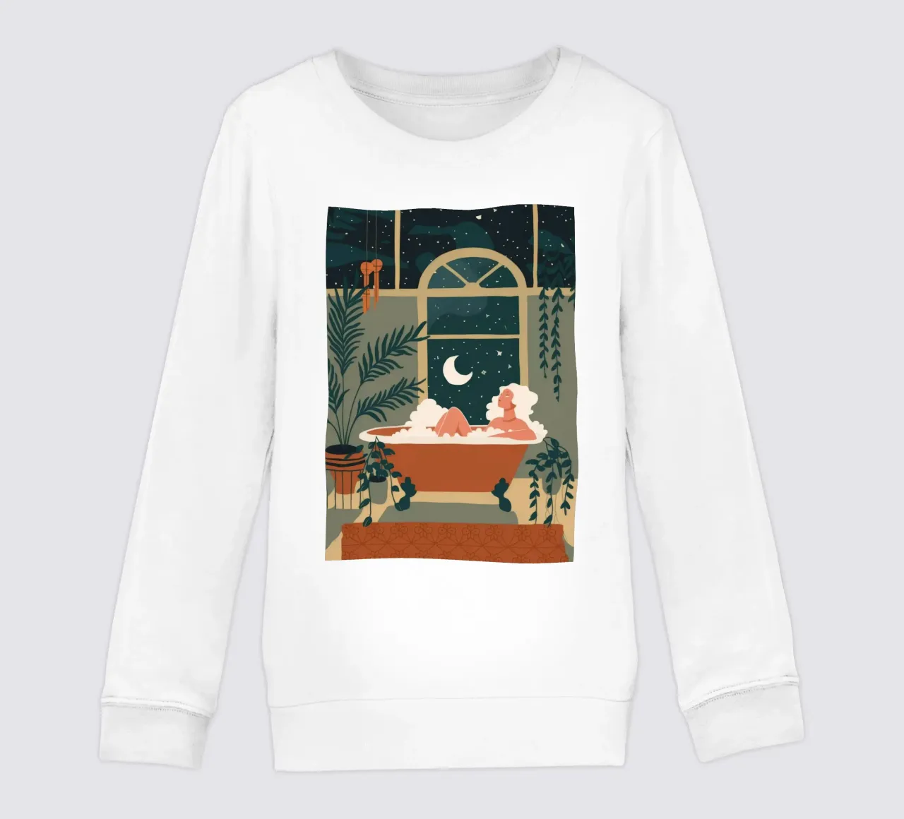 Ontspanning bij maanlicht kinder sweatshirt van Seren Liodra