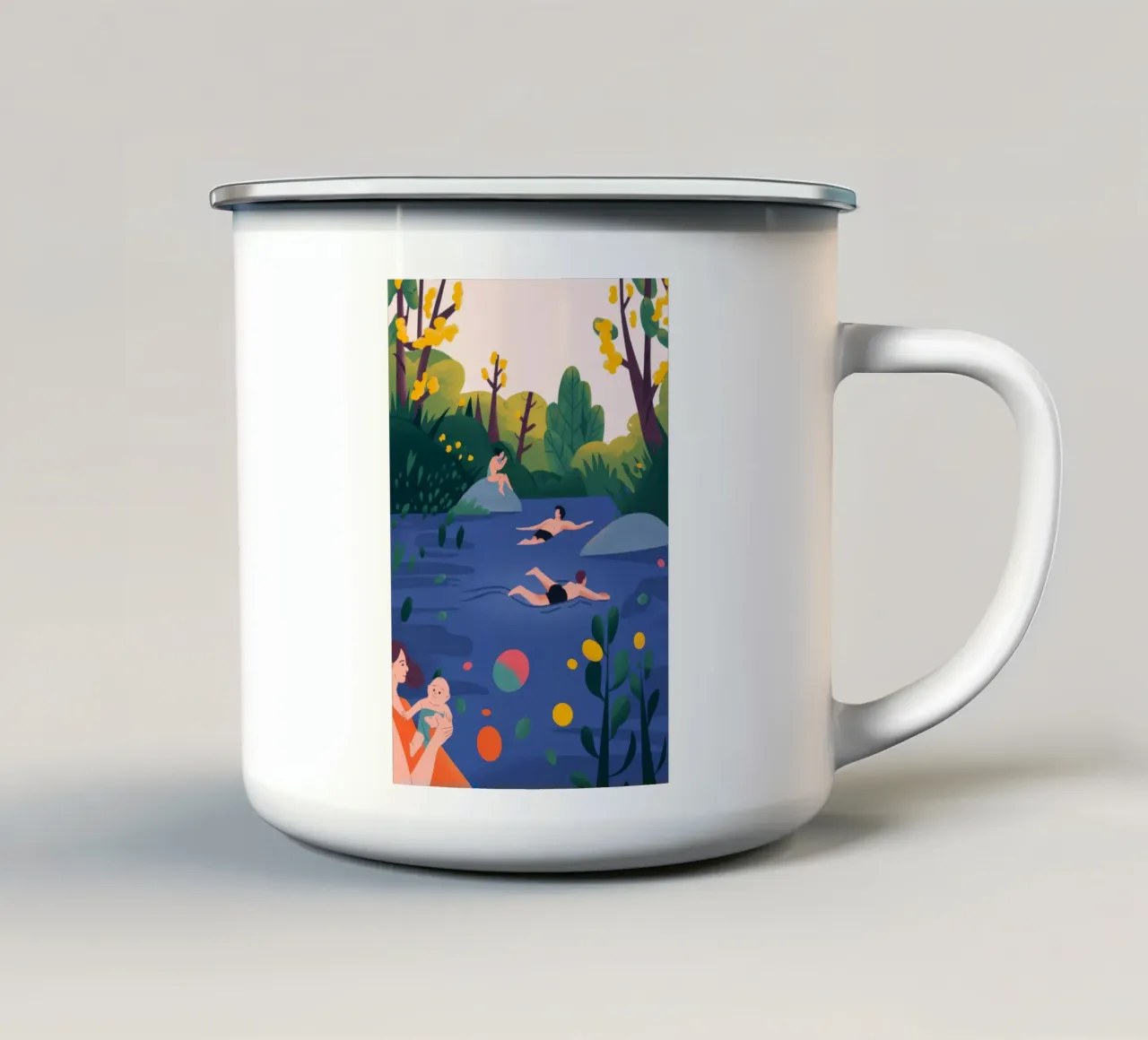 Beatitudine lacustre tazza in smalto da Seren Liodra