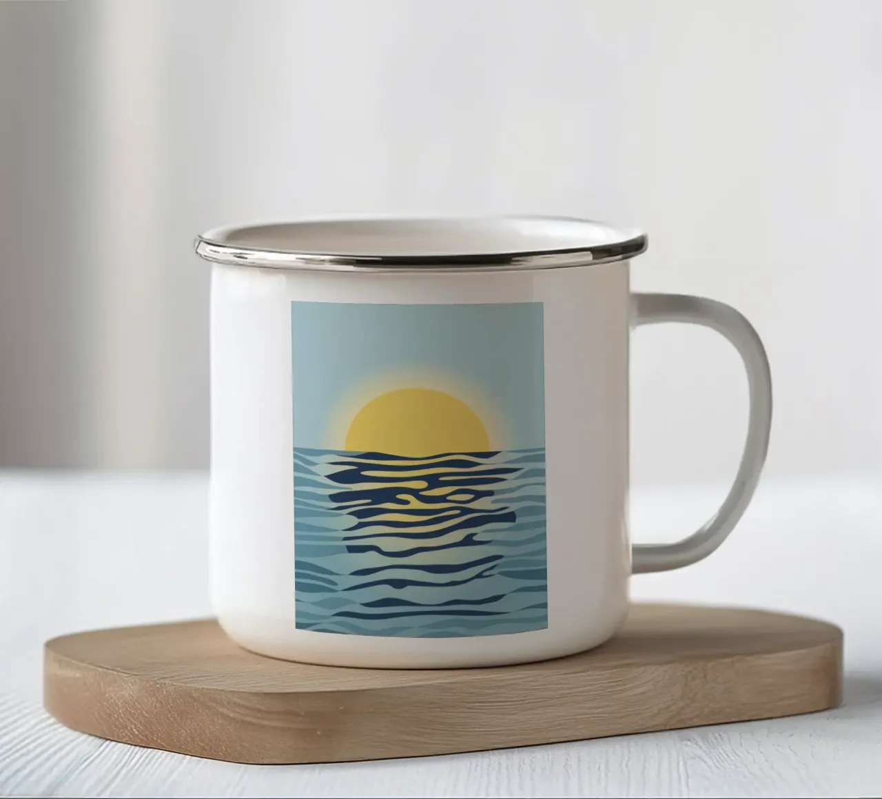 Orizzonte d'oro tazza in smalto da Seren Liodra