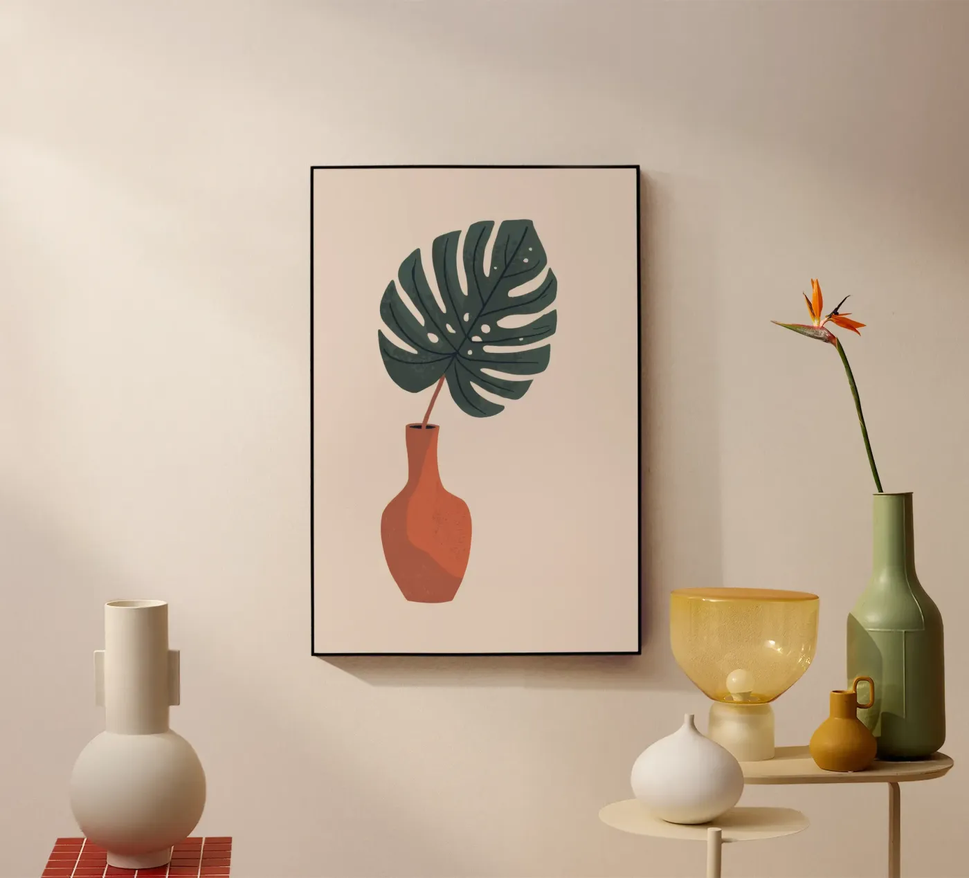 Monstera Vase plexiglass da Seren Liodra