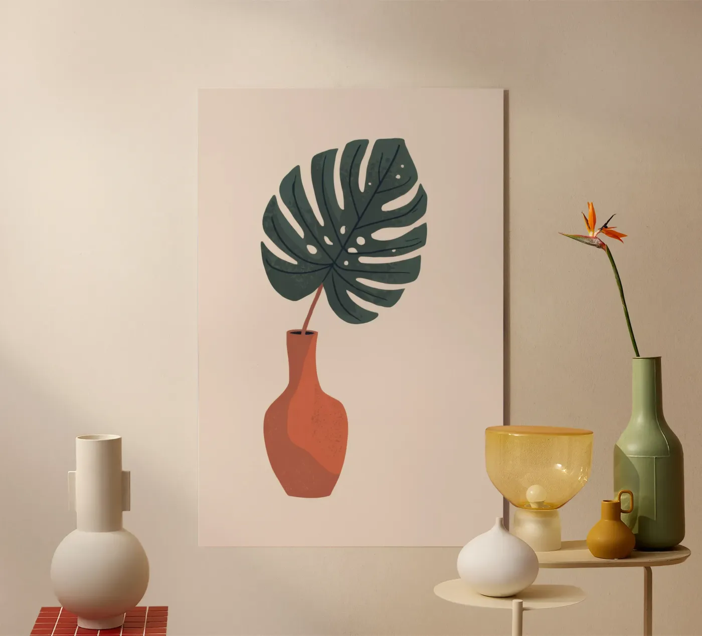 Monstera Vase plexiglass da Seren Liodra