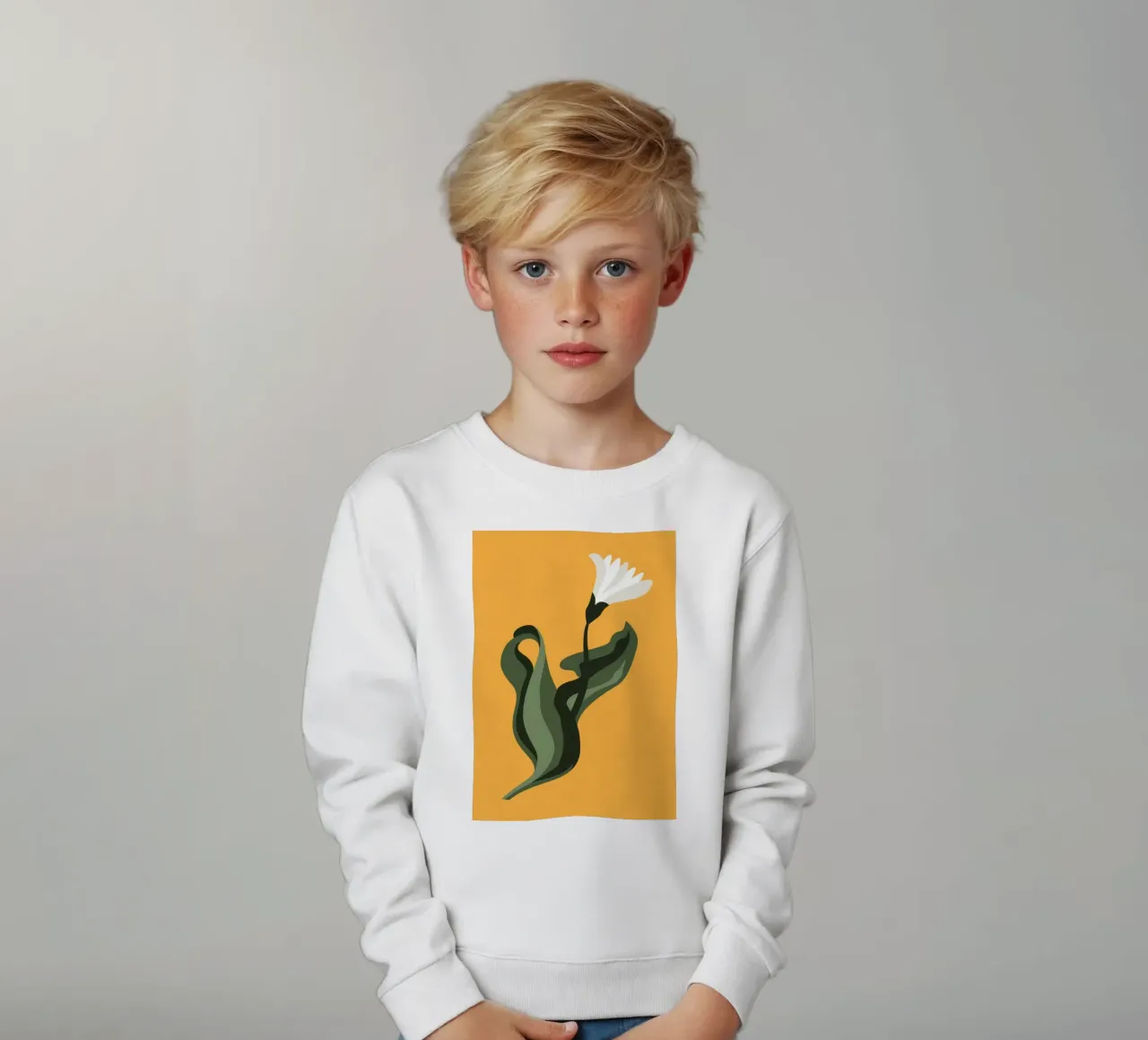 Golden Blossom kids sweatshirt by Seren Liodra