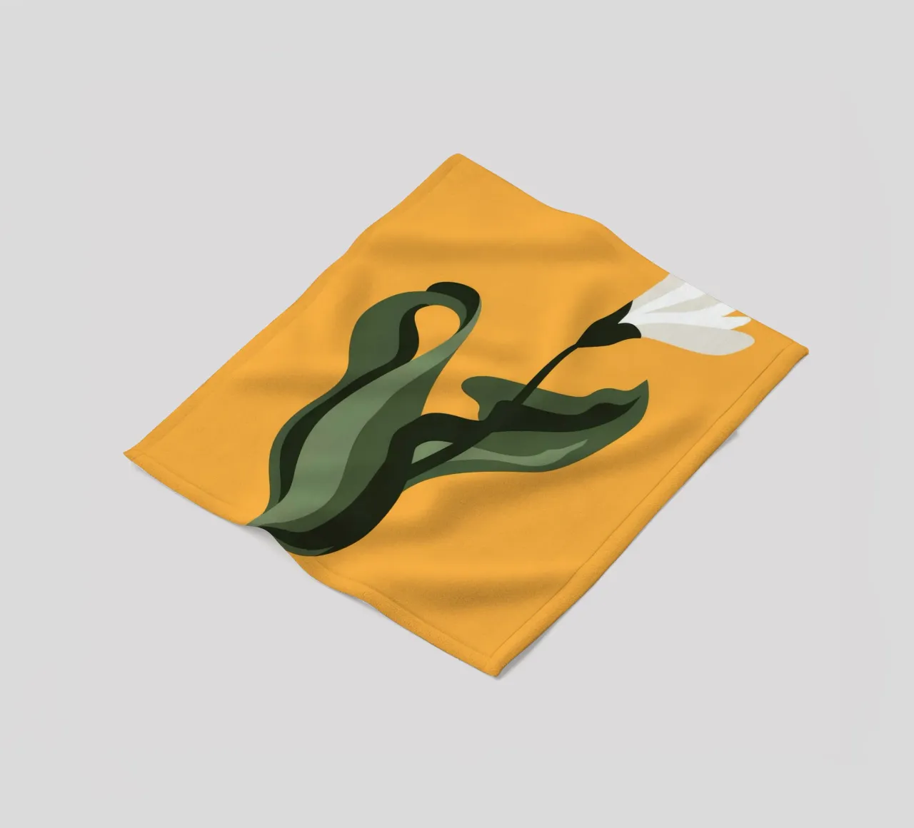 Golden Blossom fleece blanket by Seren Liodra