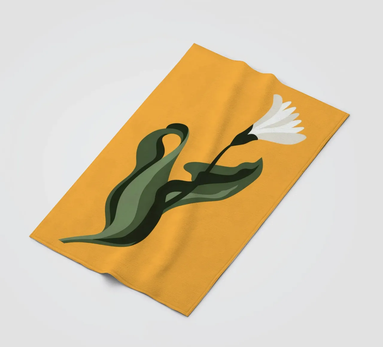 Golden Blossom fleece blanket by Seren Liodra