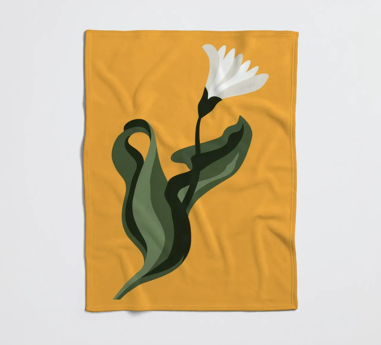 Golden Blossom fleece blanket by Seren Liodra