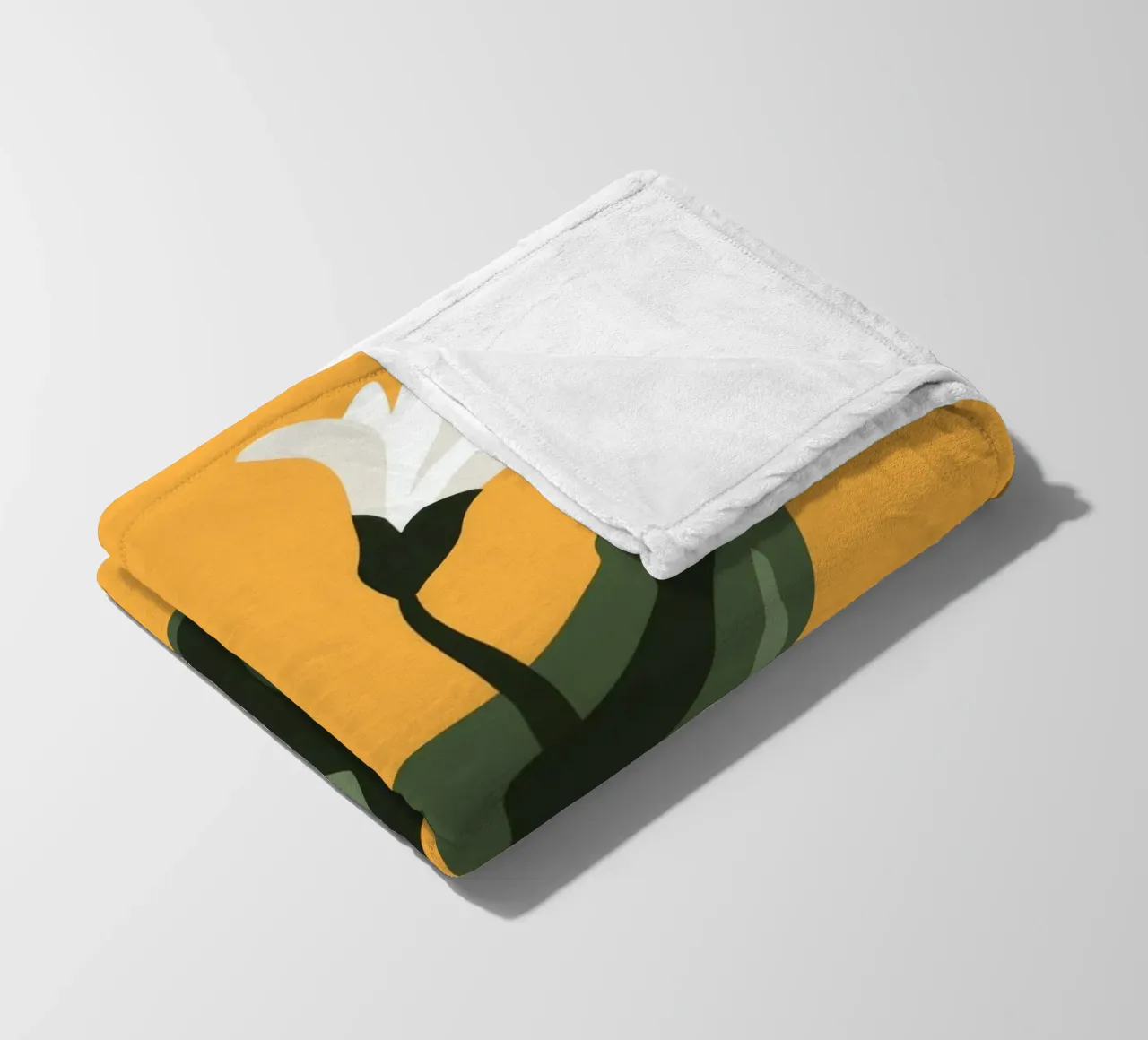 Golden Blossom fleece blanket by Seren Liodra