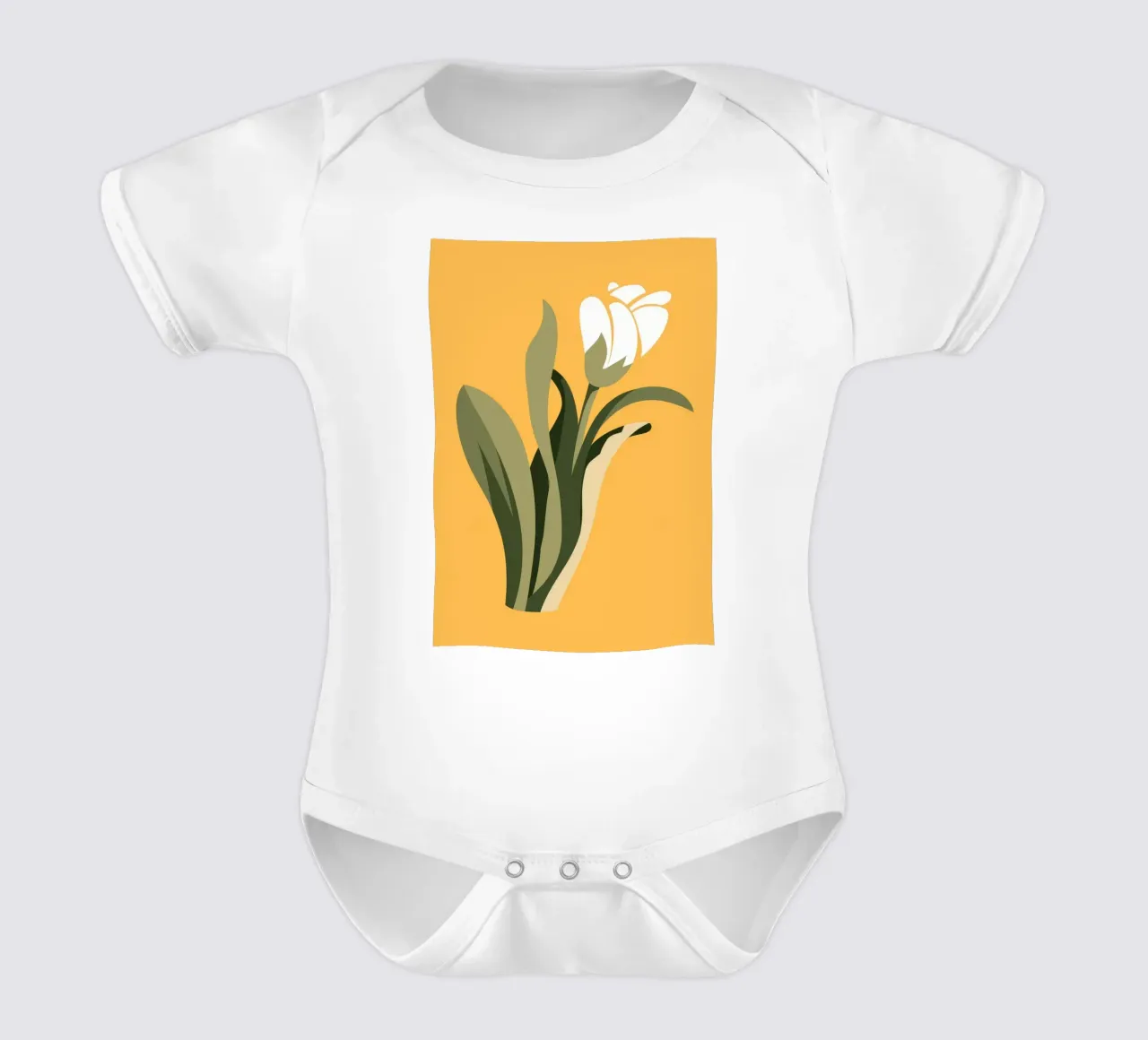 Fioritura rigogliosa body neonato maniche corte da Seren Liodra