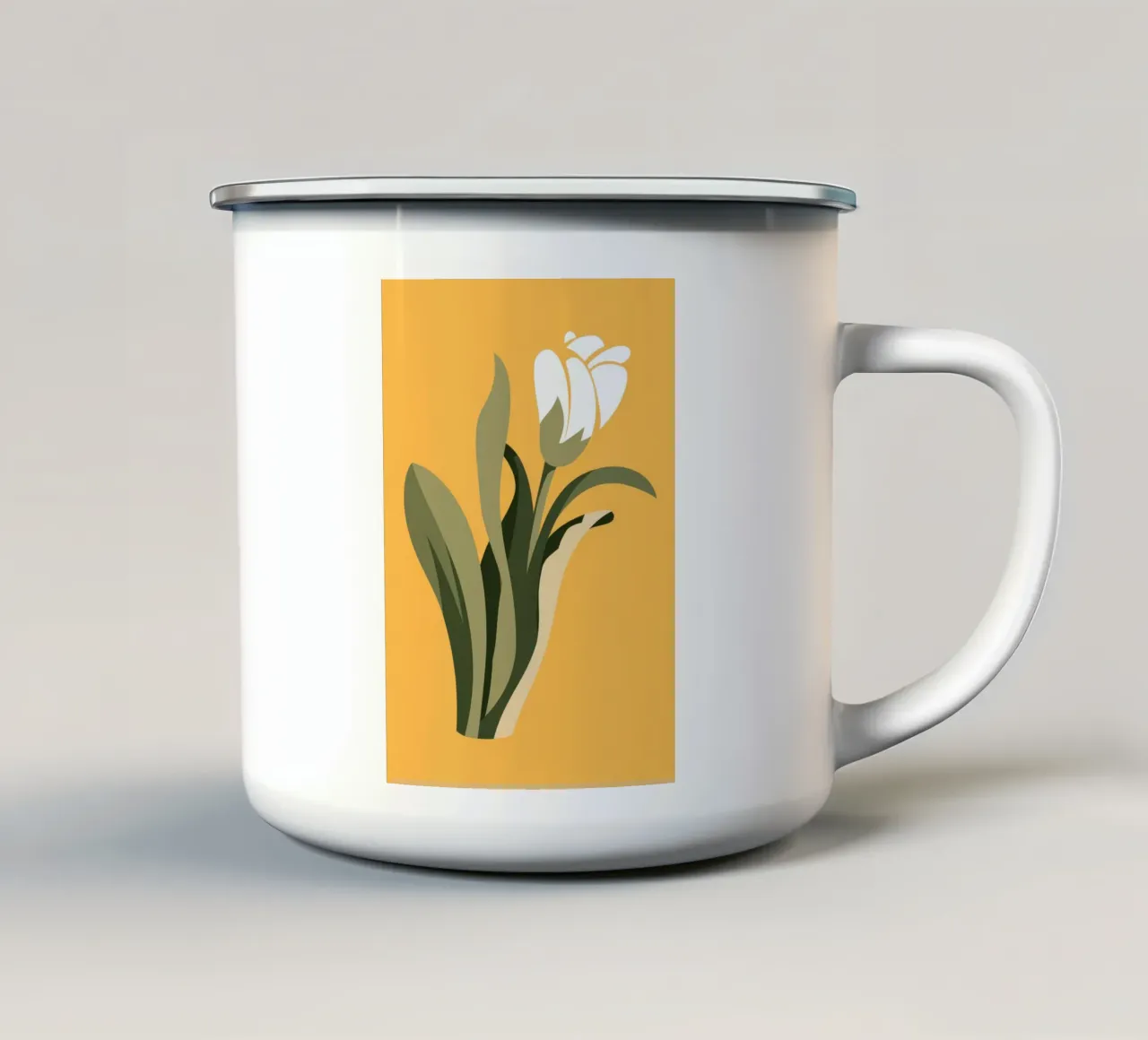 Fioritura rigogliosa tazza in smalto da Seren Liodra
