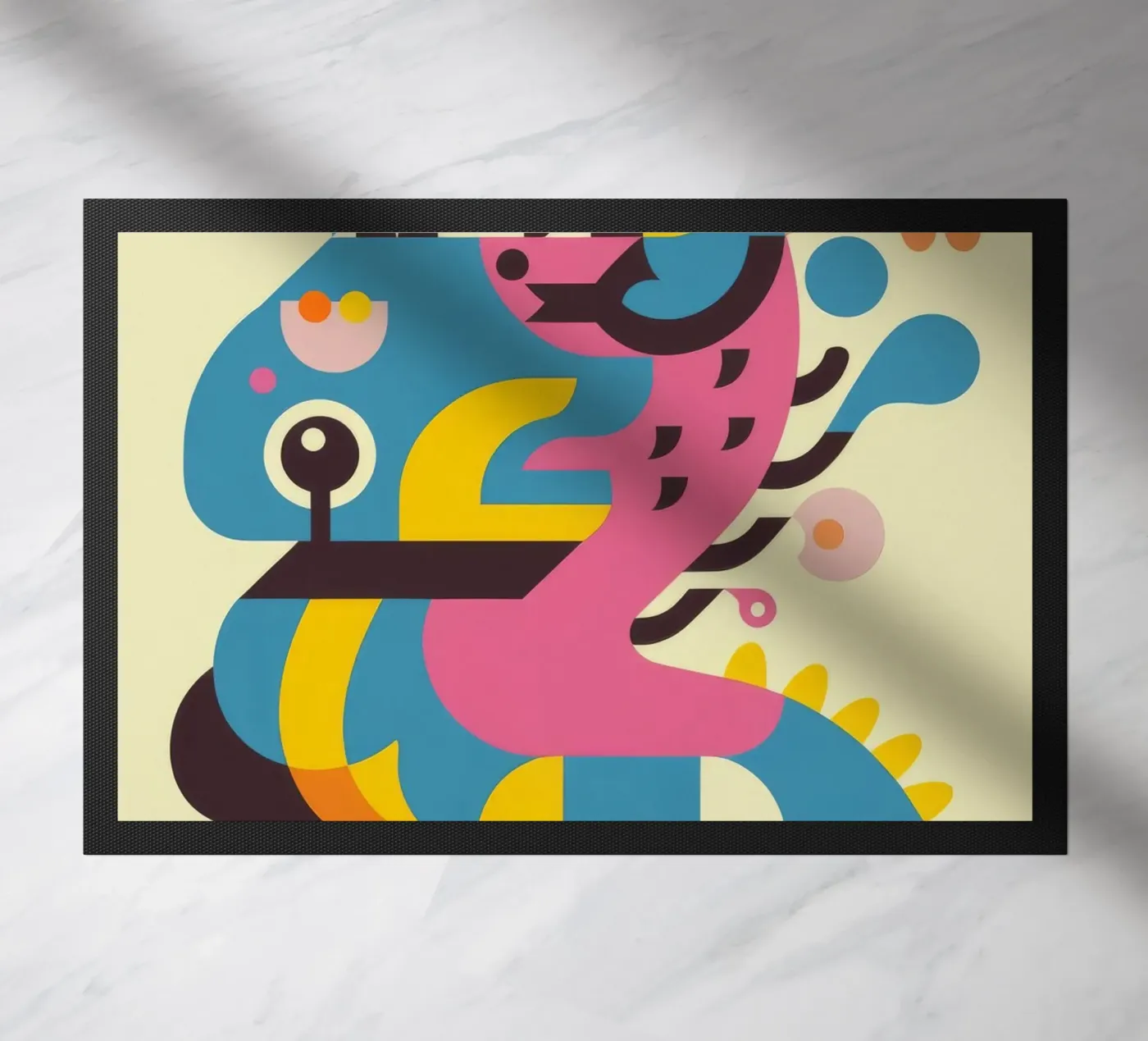 Abstract Dragon doormat by Seren Liodra