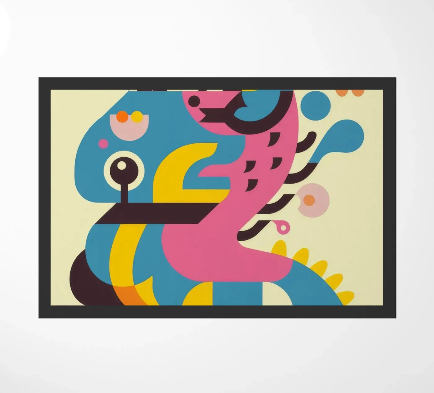 Abstract Dragon doormat by Seren Liodra