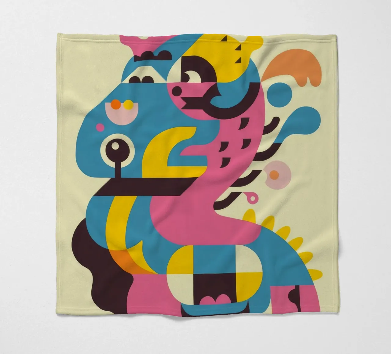 Abstract Dragon fleece blanket by Seren Liodra