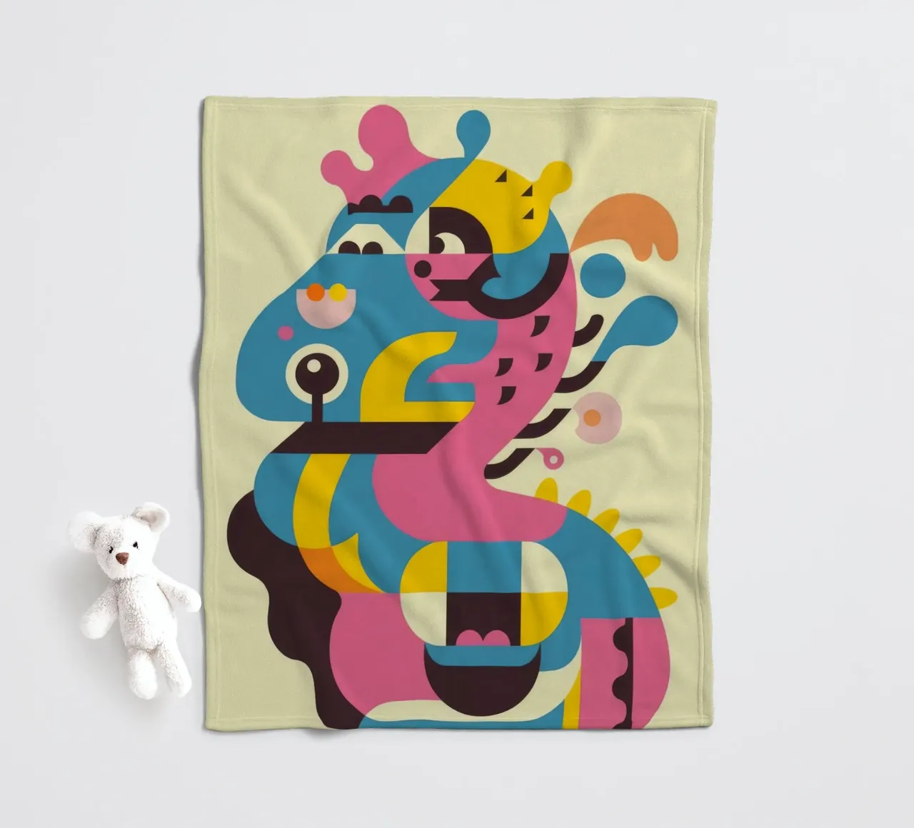 Abstract Dragon fleece blanket by Seren Liodra