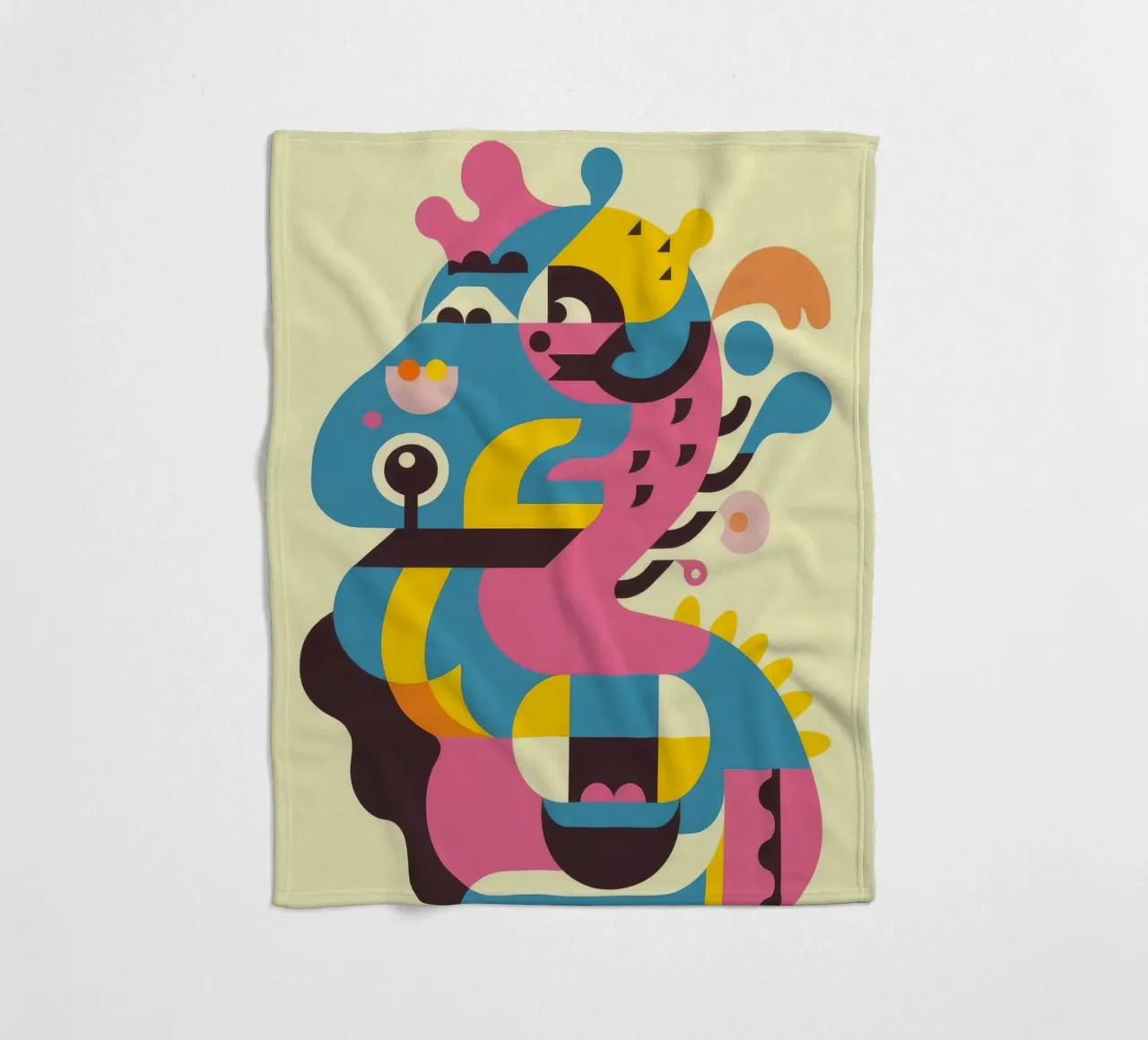 Abstract Dragon fleece blanket by Seren Liodra
