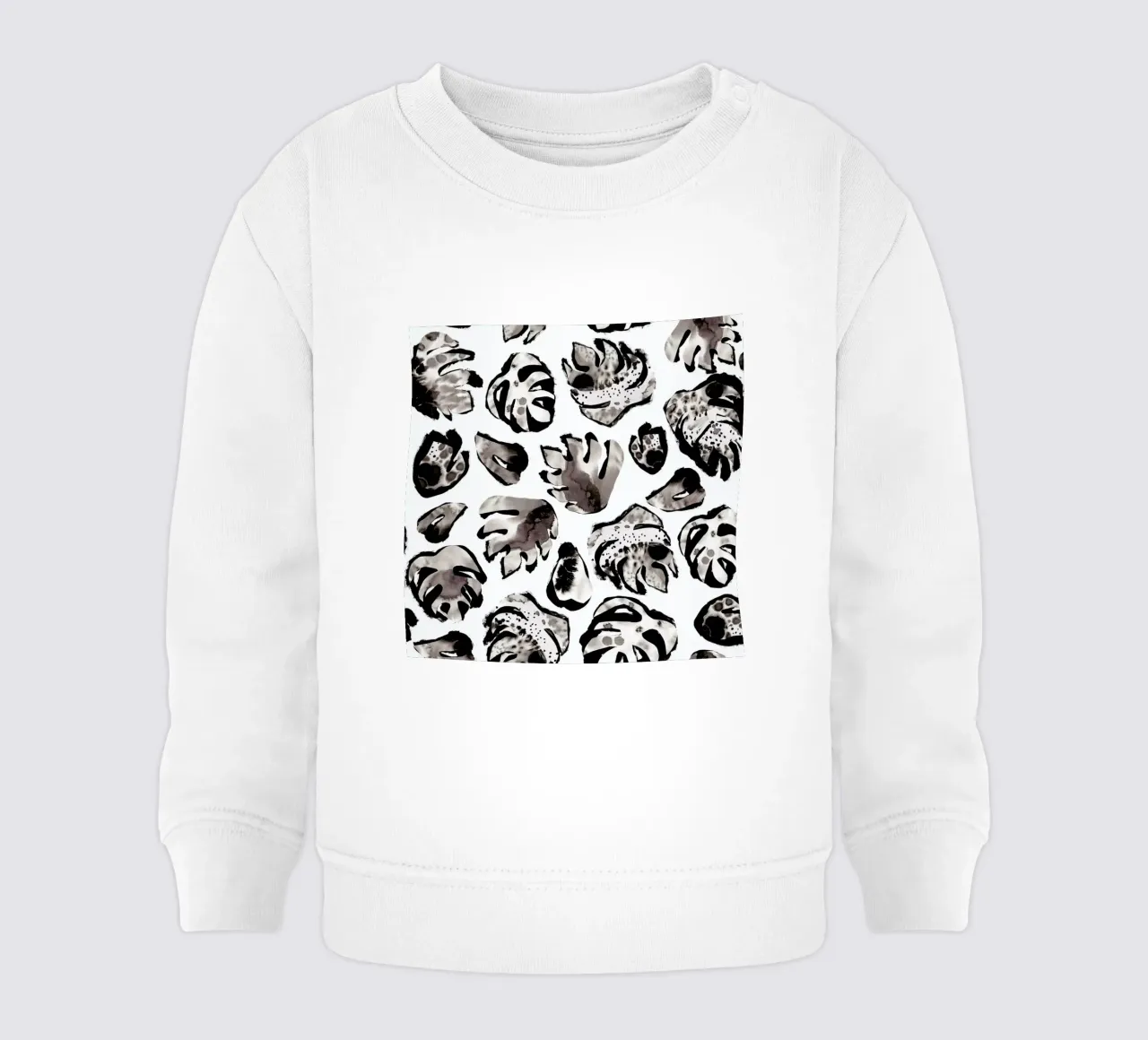 Monstera Ink felpa neonato da Farina Kuklinski