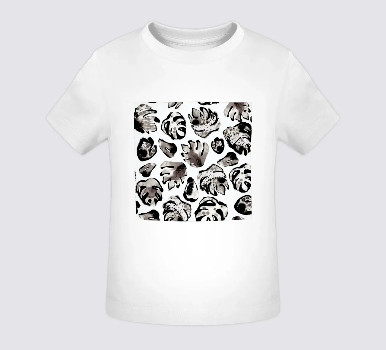 Monstera Ink maglietta neonato da Farina Kuklinski