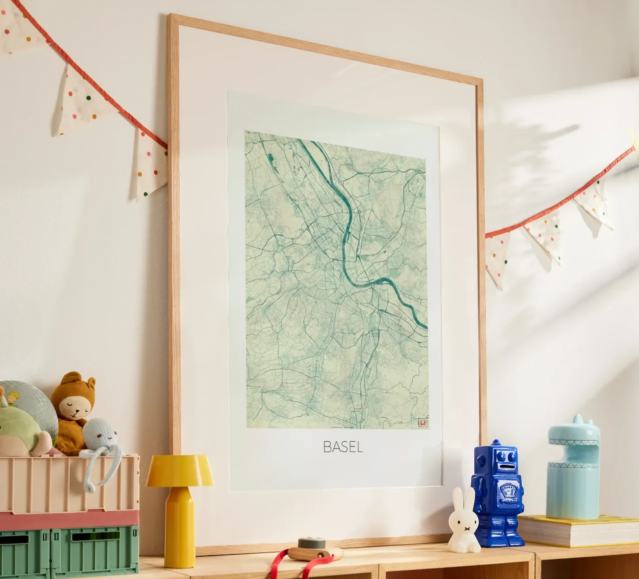 Basel Vintage poster con telaio in plastica da Hubert Roguski