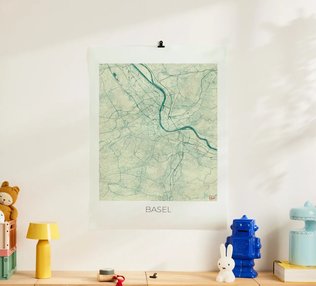 Basel Vintage poster con telaio in plastica da Hubert Roguski