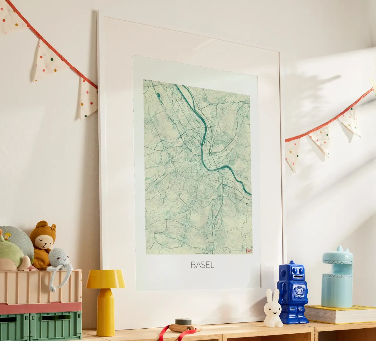 Basel Vintage poster con telaio in plastica da Hubert Roguski