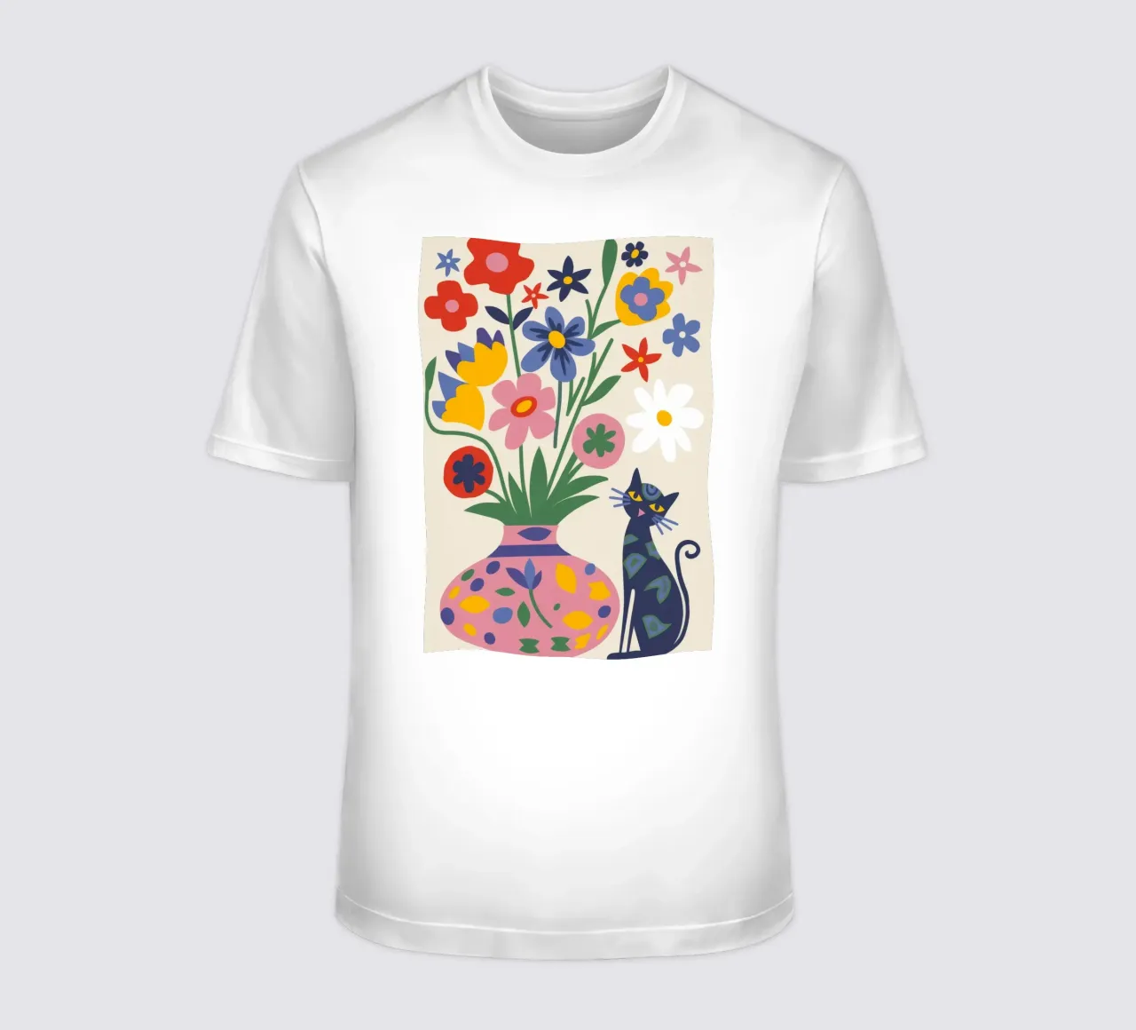 Chat fleuri t-shirt de Seren Liodra