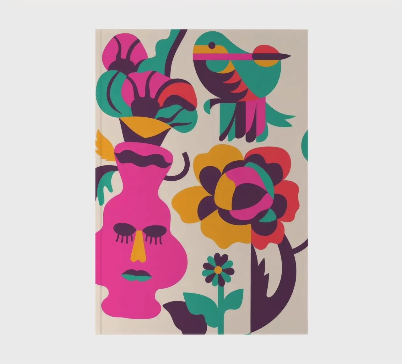 Faces and Birds notebook by Seren Liodra