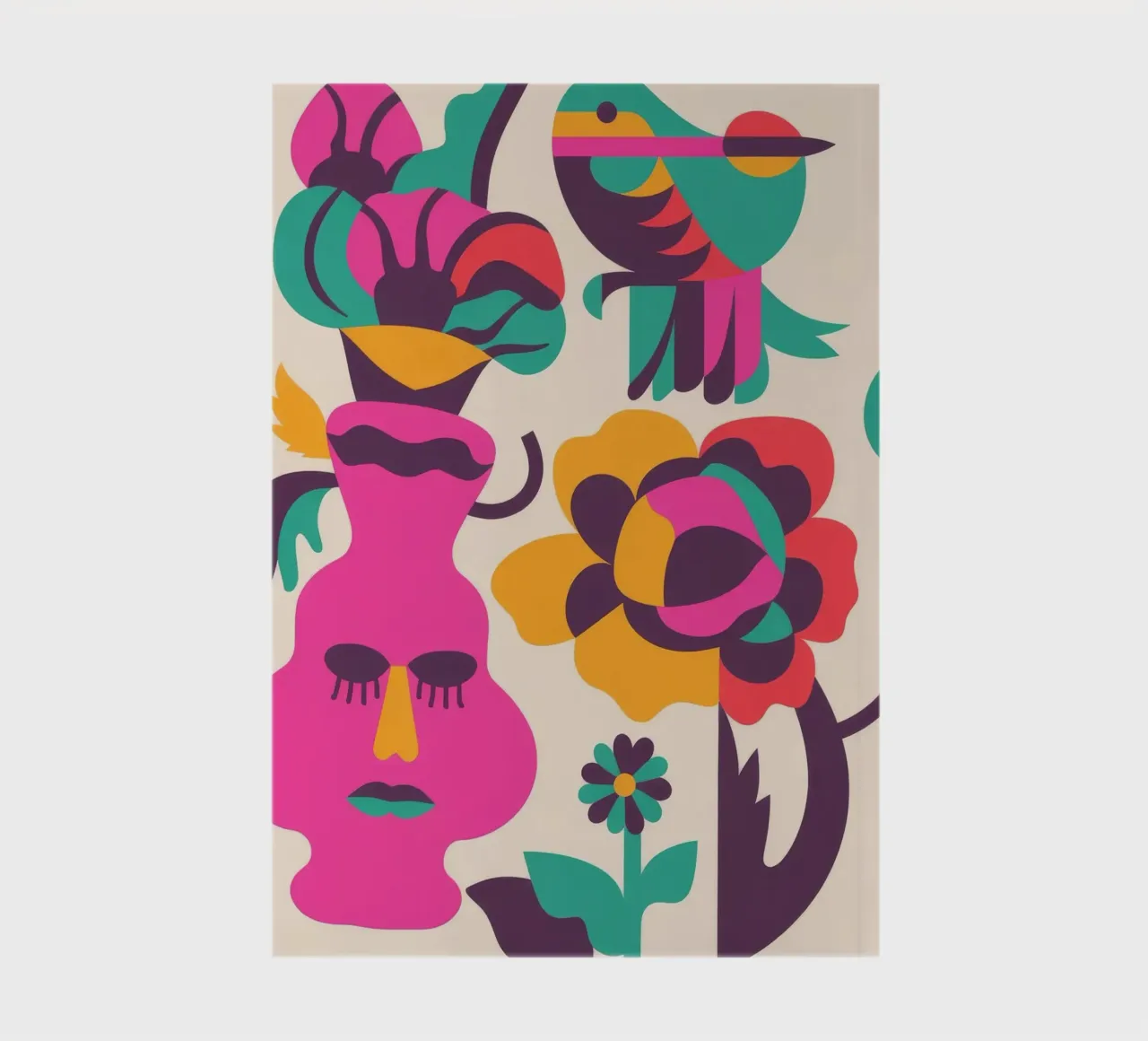 Faces and Birds notebook by Seren Liodra
