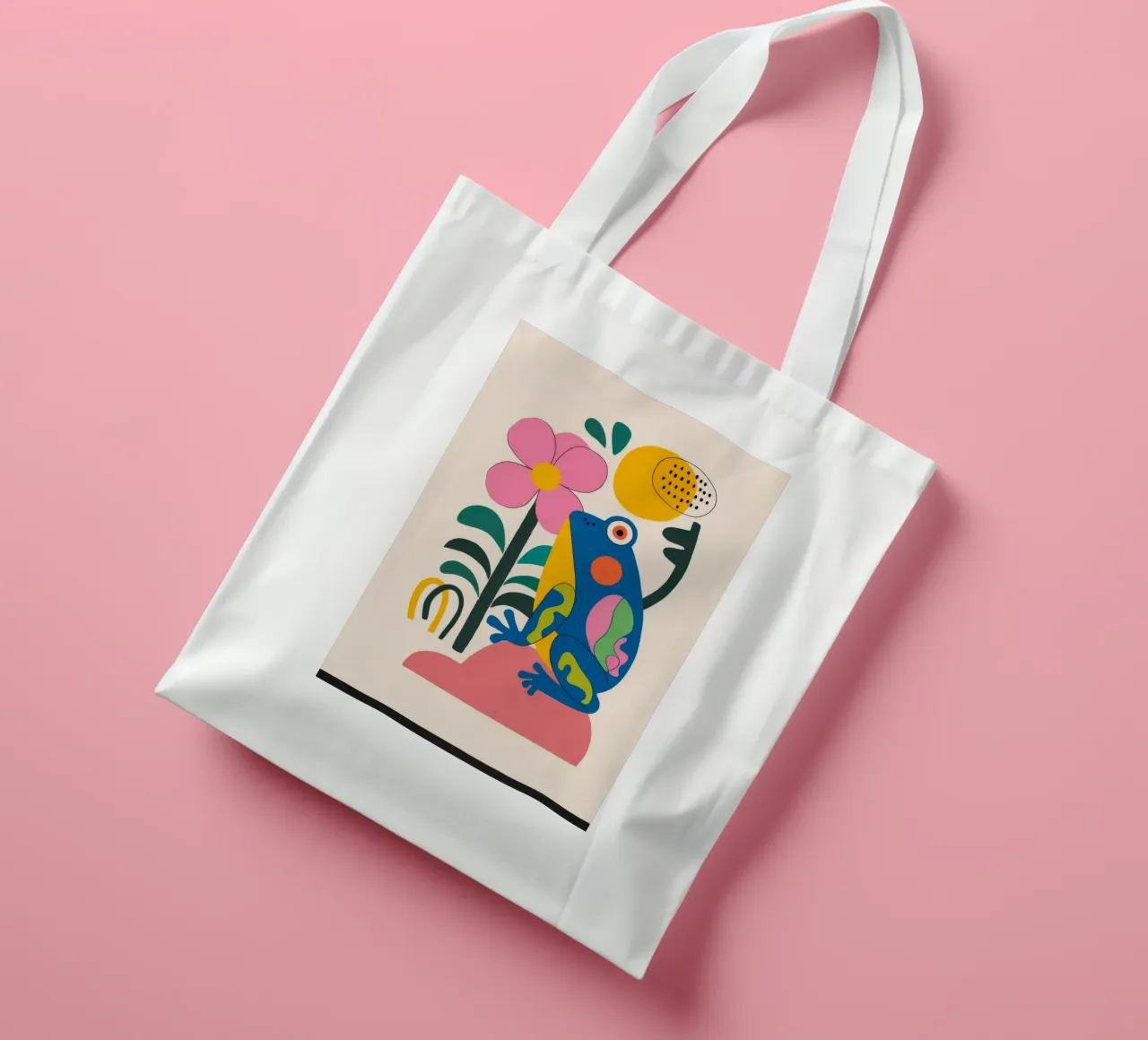 Uccello e fiore borsa in juta da Seren Liodra