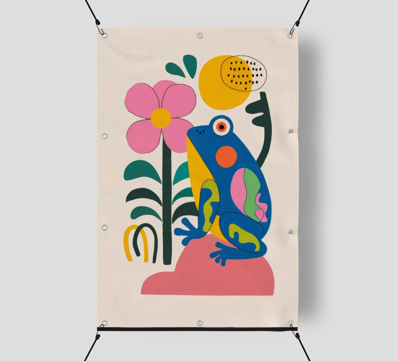 Uccello e fiore telo in pvc da Seren Liodra