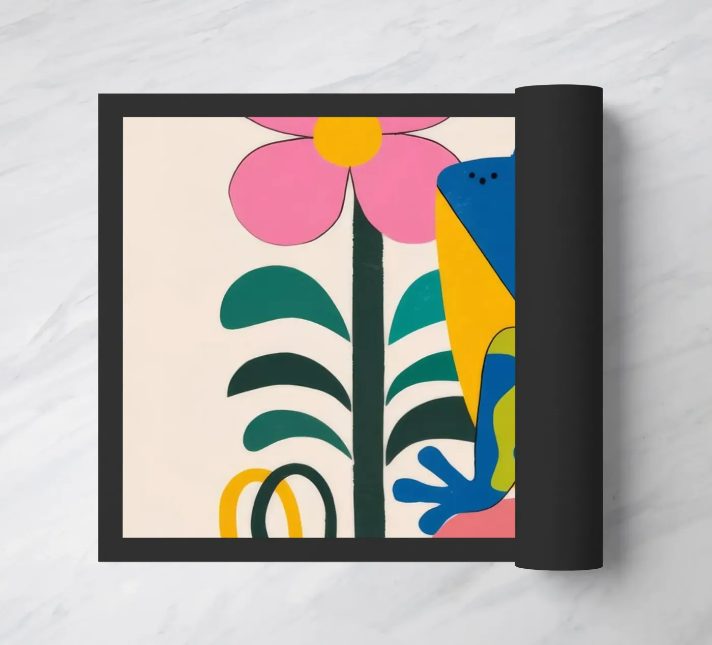 Uccello e fiore zerbino da Seren Liodra