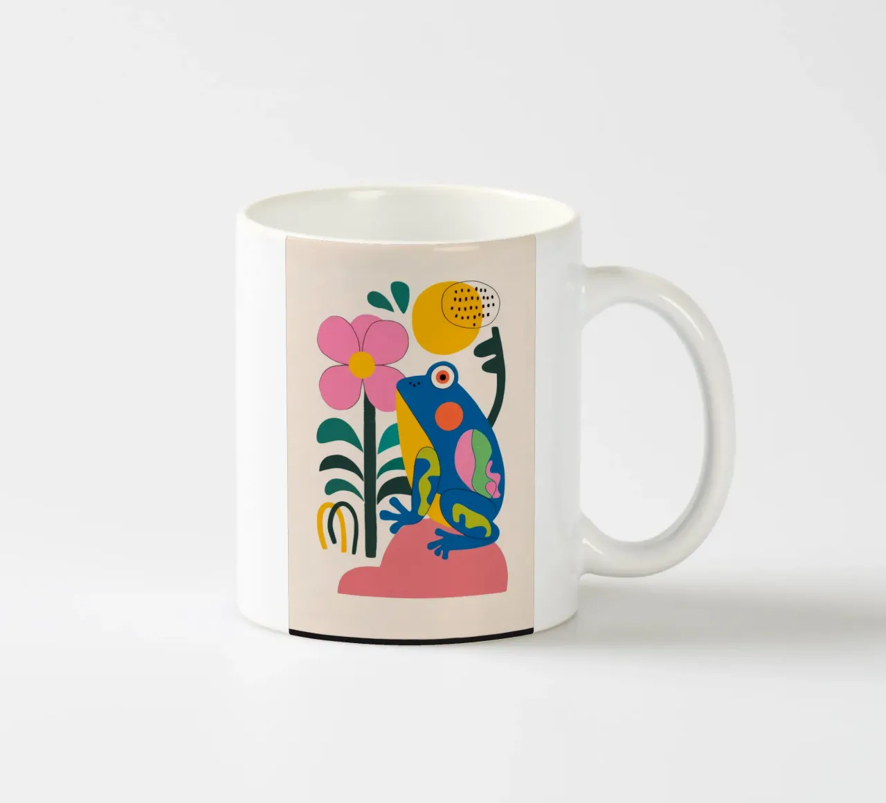 Uccello e fiore tazza in ceramica da Seren Liodra