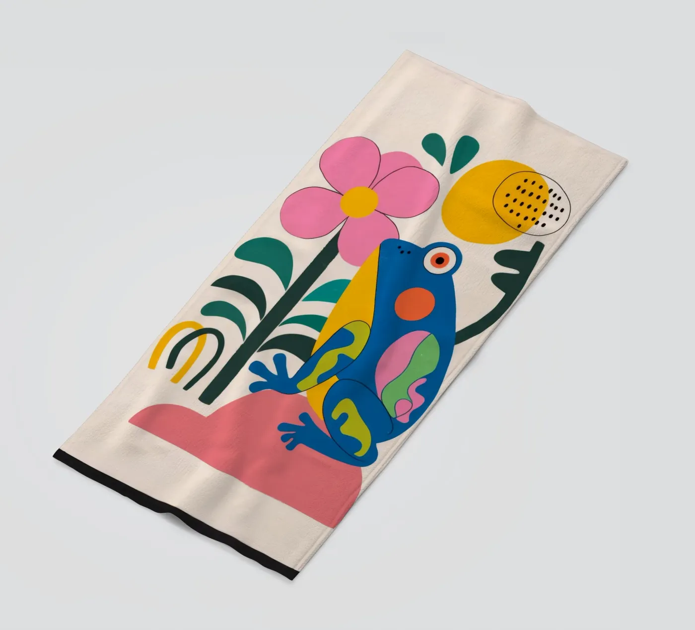 Uccello e fiore telo mare da Seren Liodra