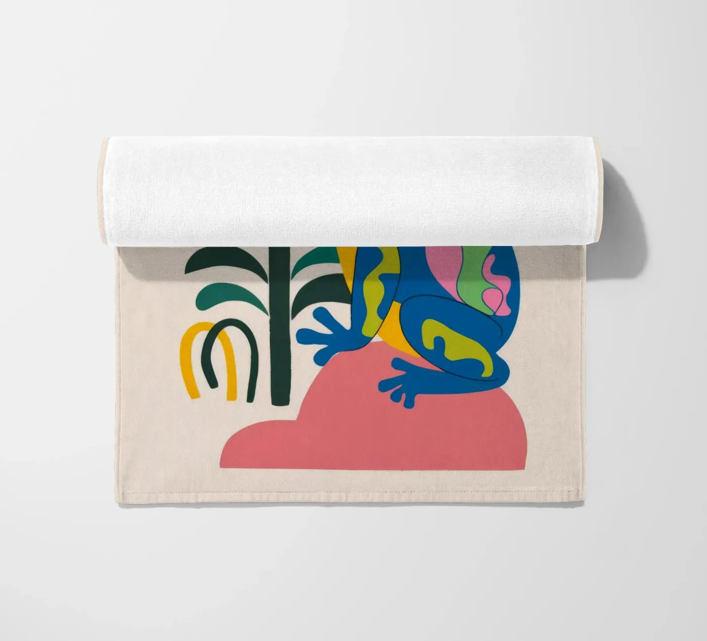 Uccello e fiore telo mare da Seren Liodra