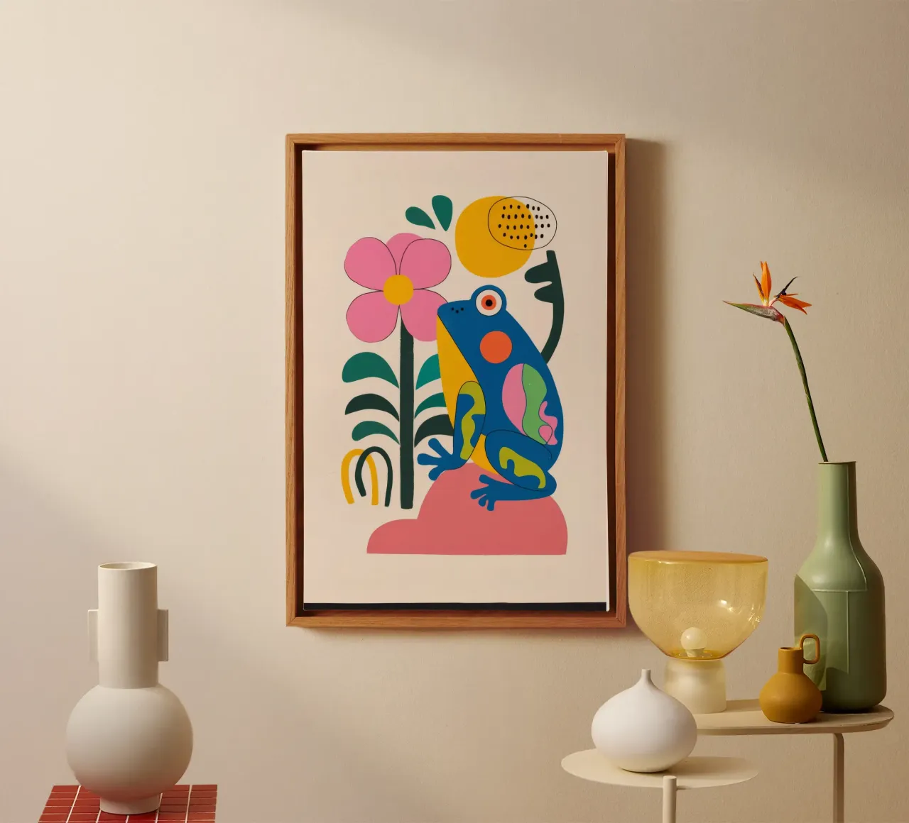 Uccello e fiore tela da Seren Liodra