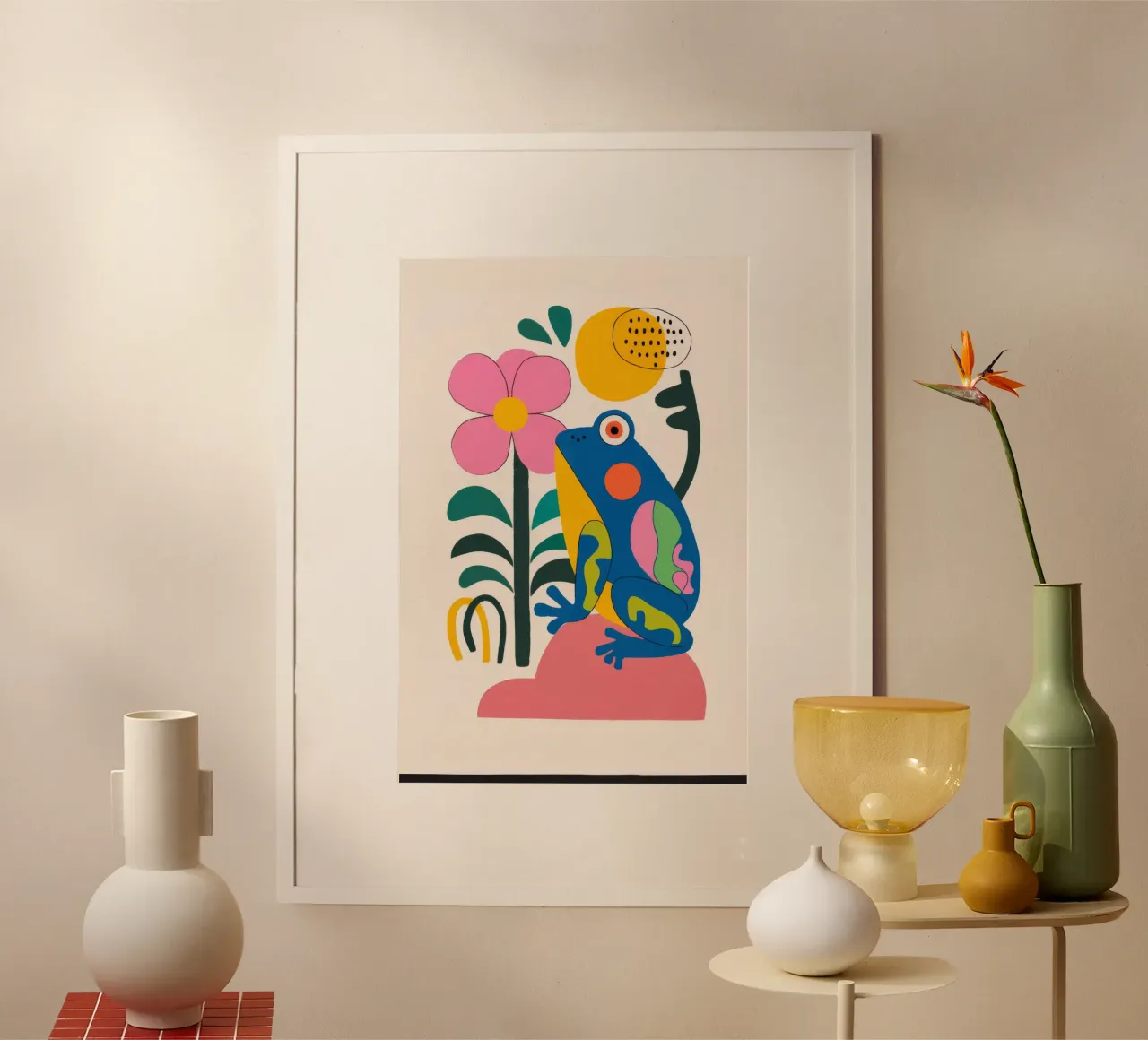 Uccello e fiore poster da Seren Liodra