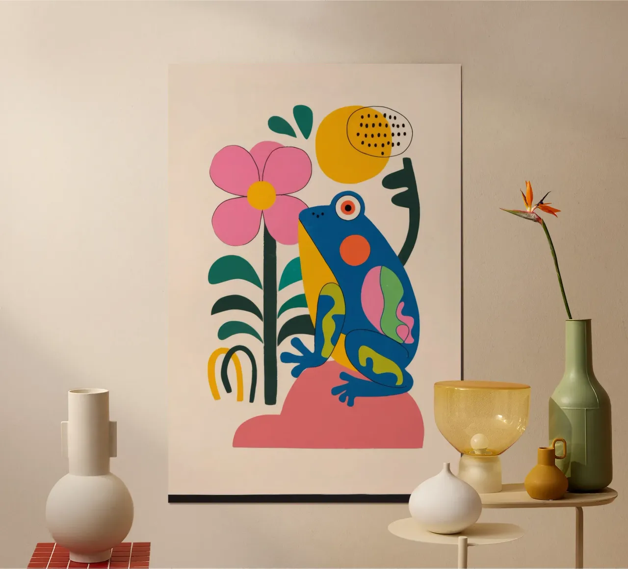 Uccello e fiore poster da Seren Liodra