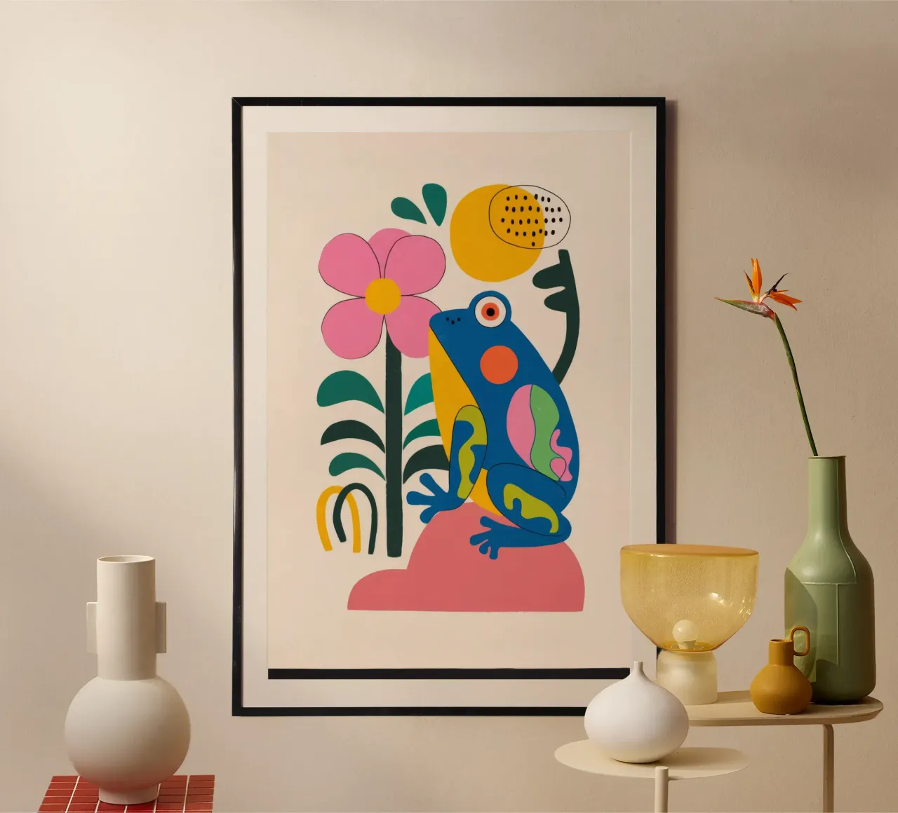 Uccello e fiore poster da Seren Liodra