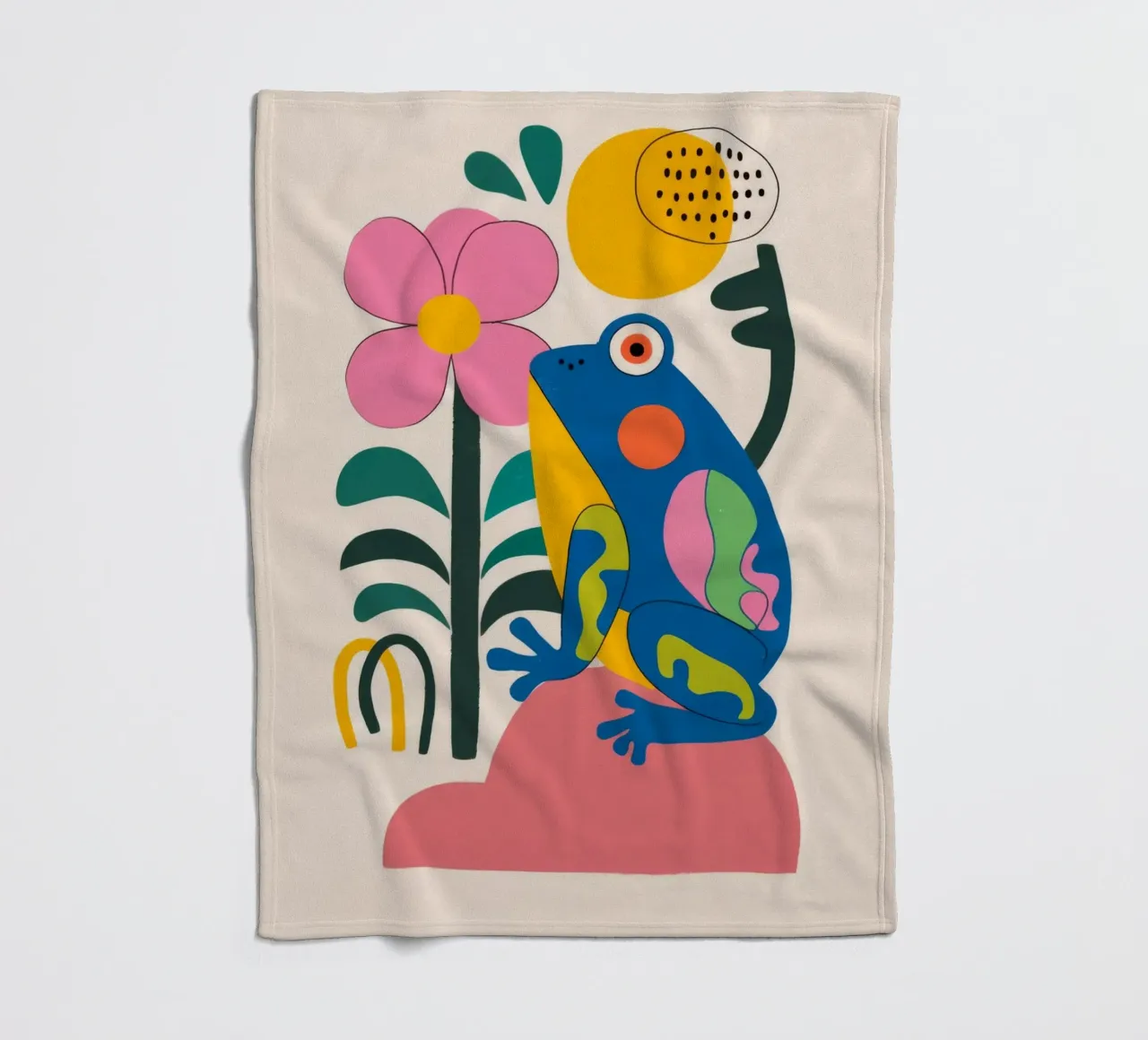 Uccello e fiore coperta in pile da Seren Liodra