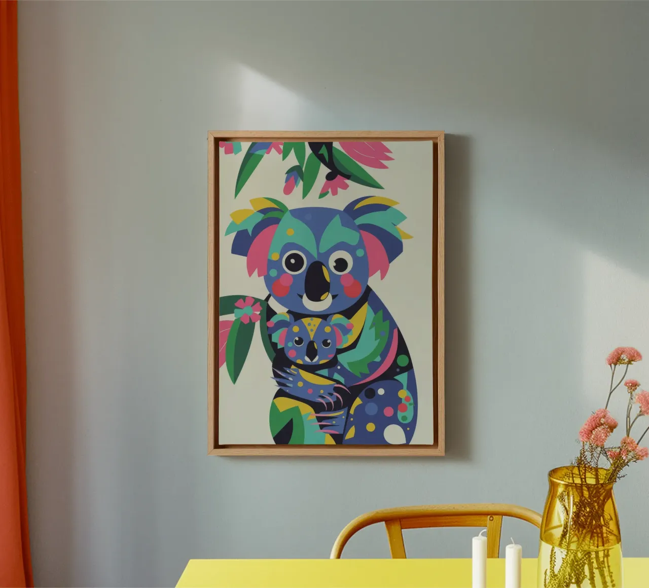 Koala and Baby canvas by Seren Liodra