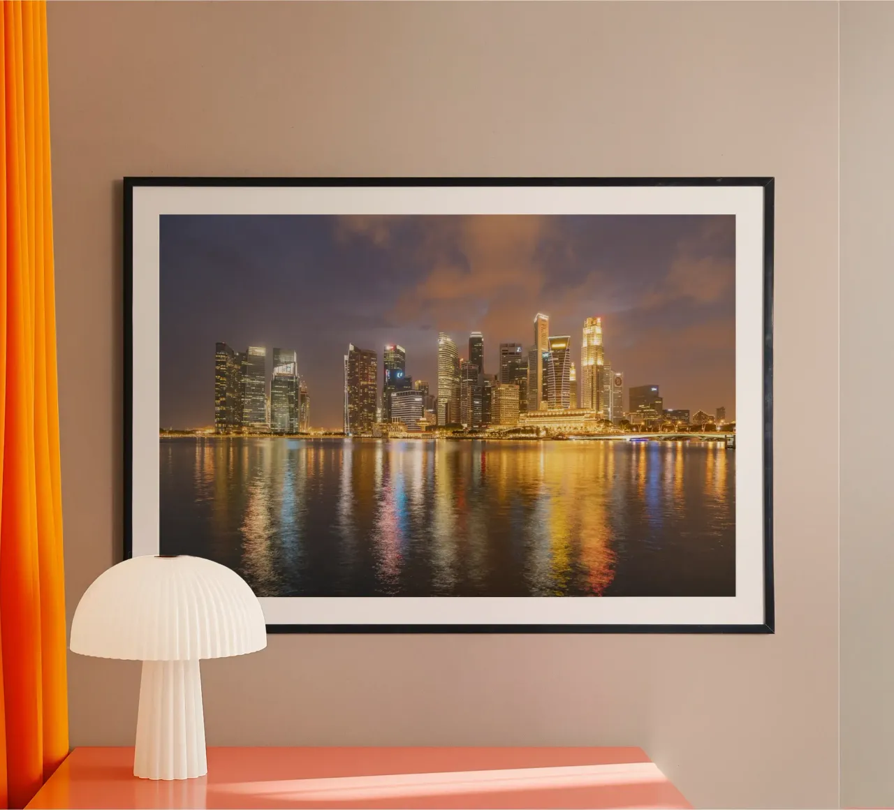 Singapur poster con telaio in alluminio da Reisefotografie - Bilder aus aller Welt