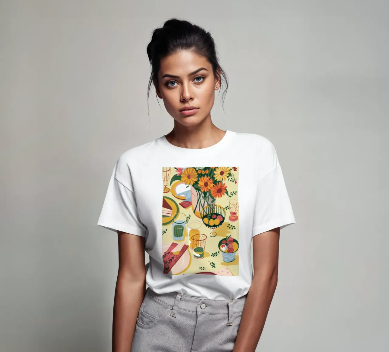 Sunflower Table Setting t-shirt by Kamera Obskura