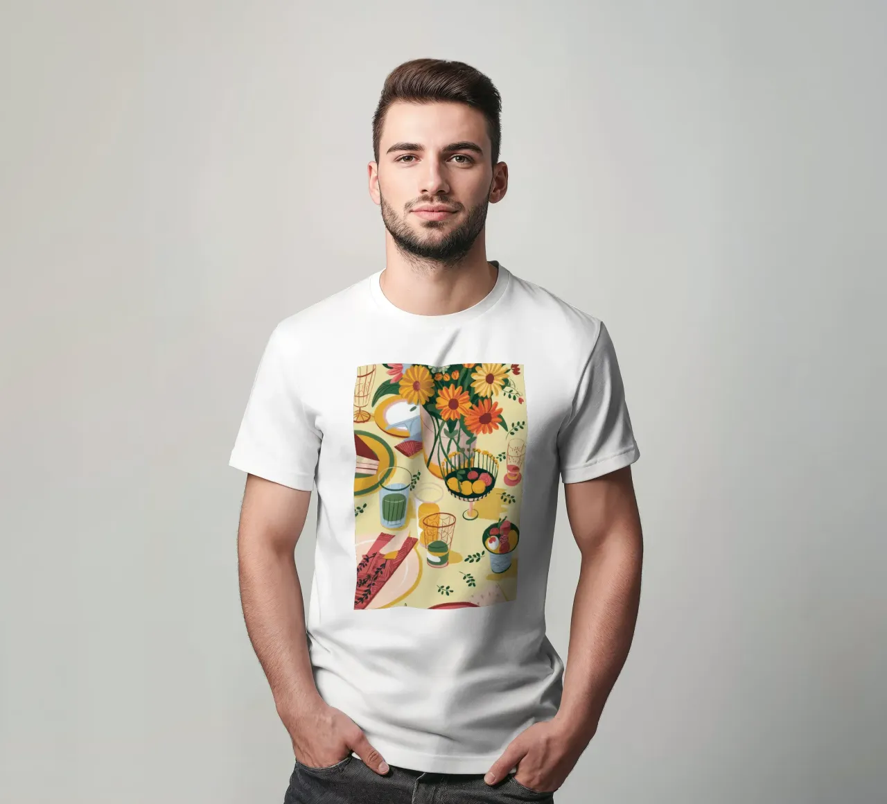 Sunflower Table Setting t-shirt by Kamera Obskura