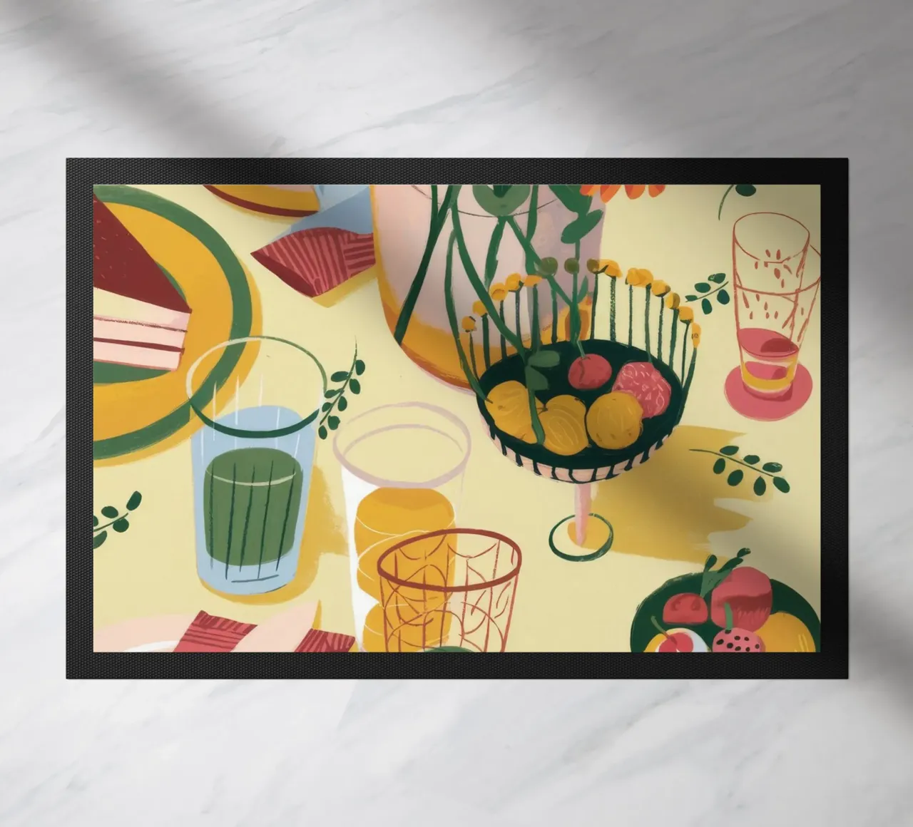 Sunflower Table Setting doormat by Kamera Obskura