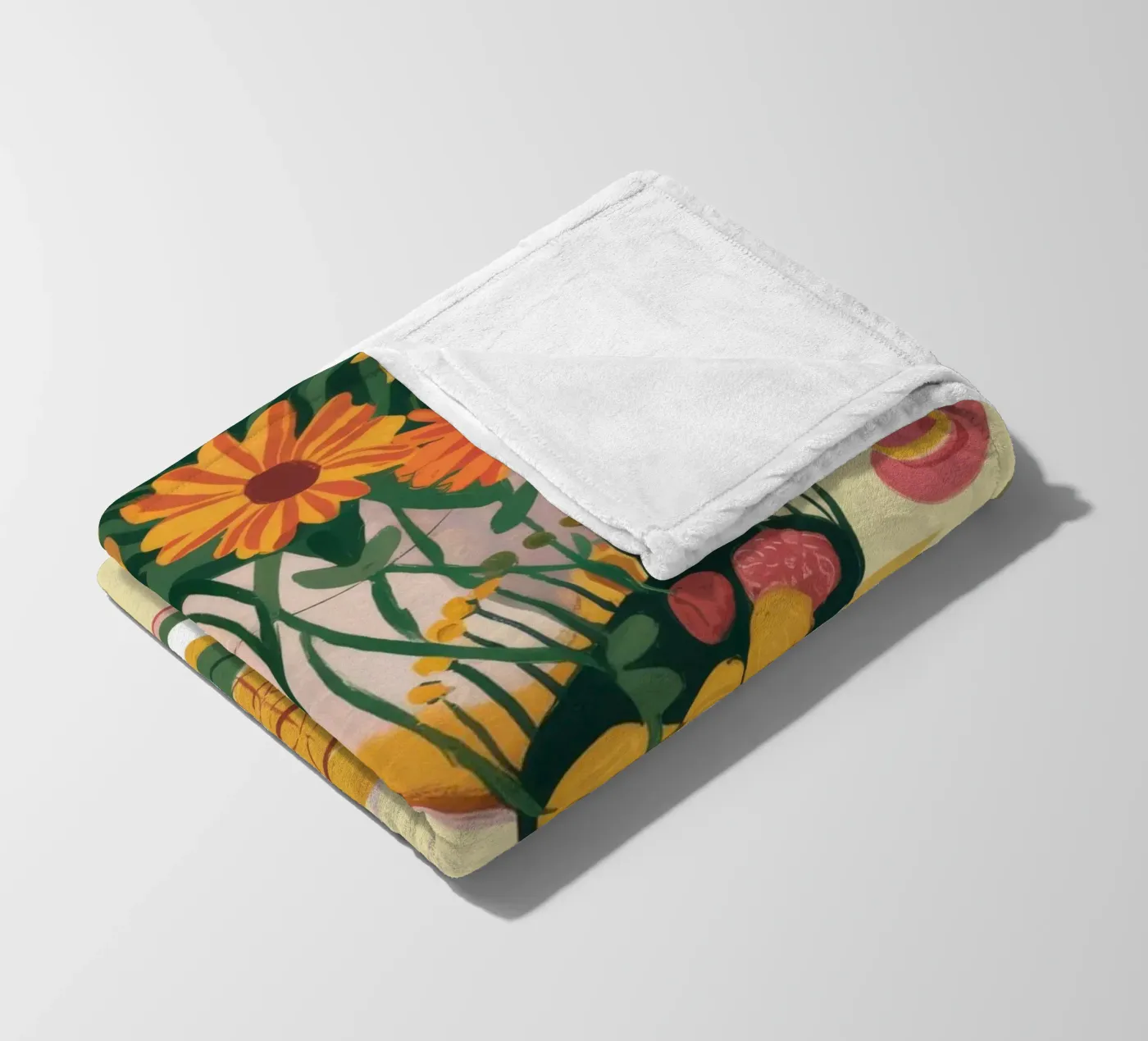 Sunflower Table Setting fleecedeken van Kamera Obskura