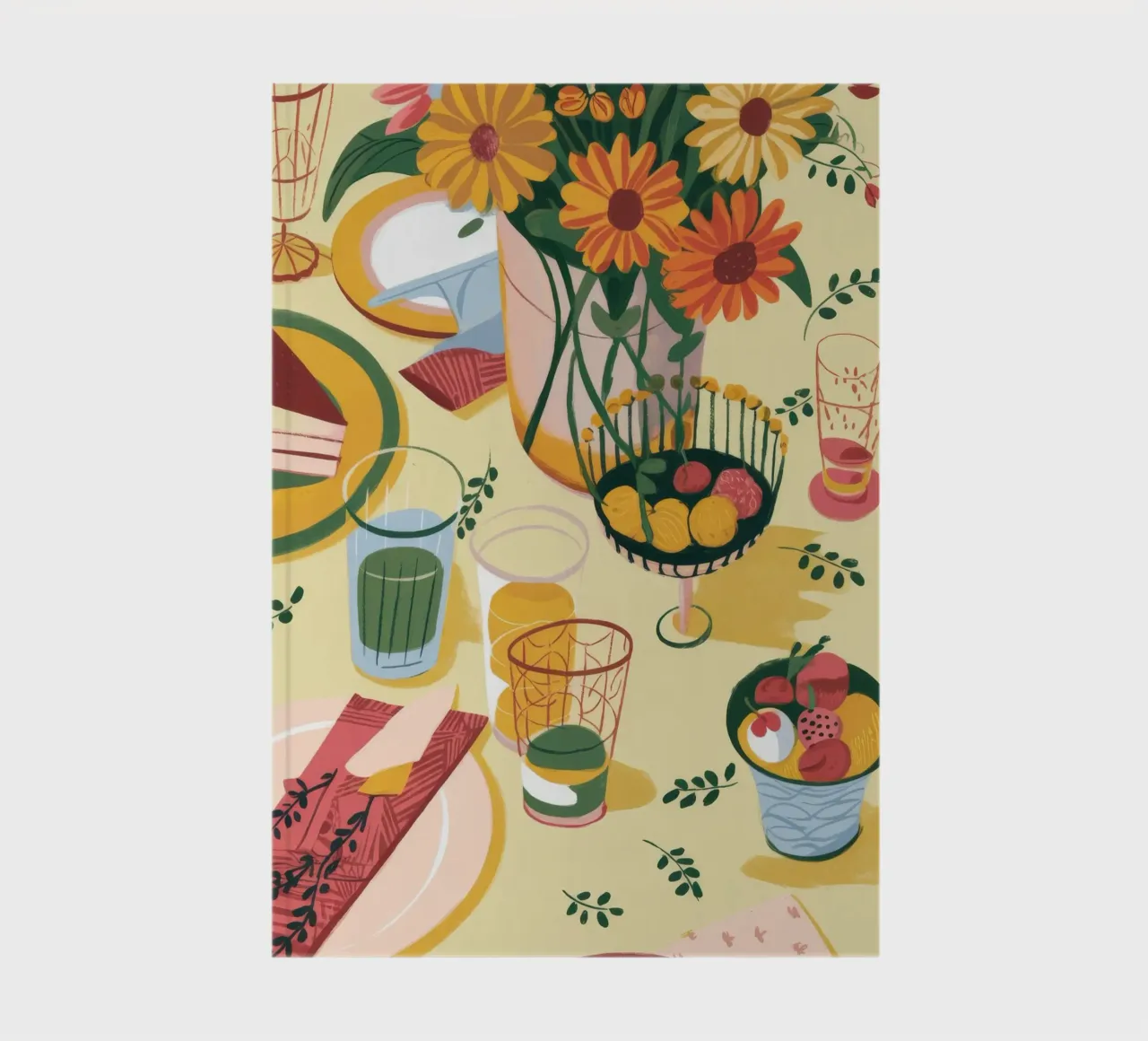 Sunflower Table Setting notebook by Kamera Obskura